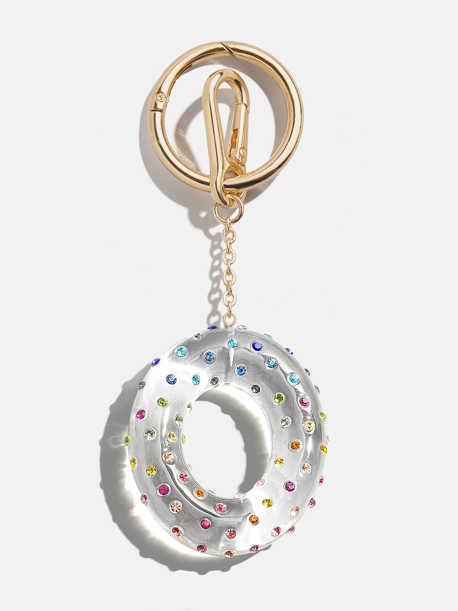 Confetti Initial Bag Charm - Multi-Blues Comming