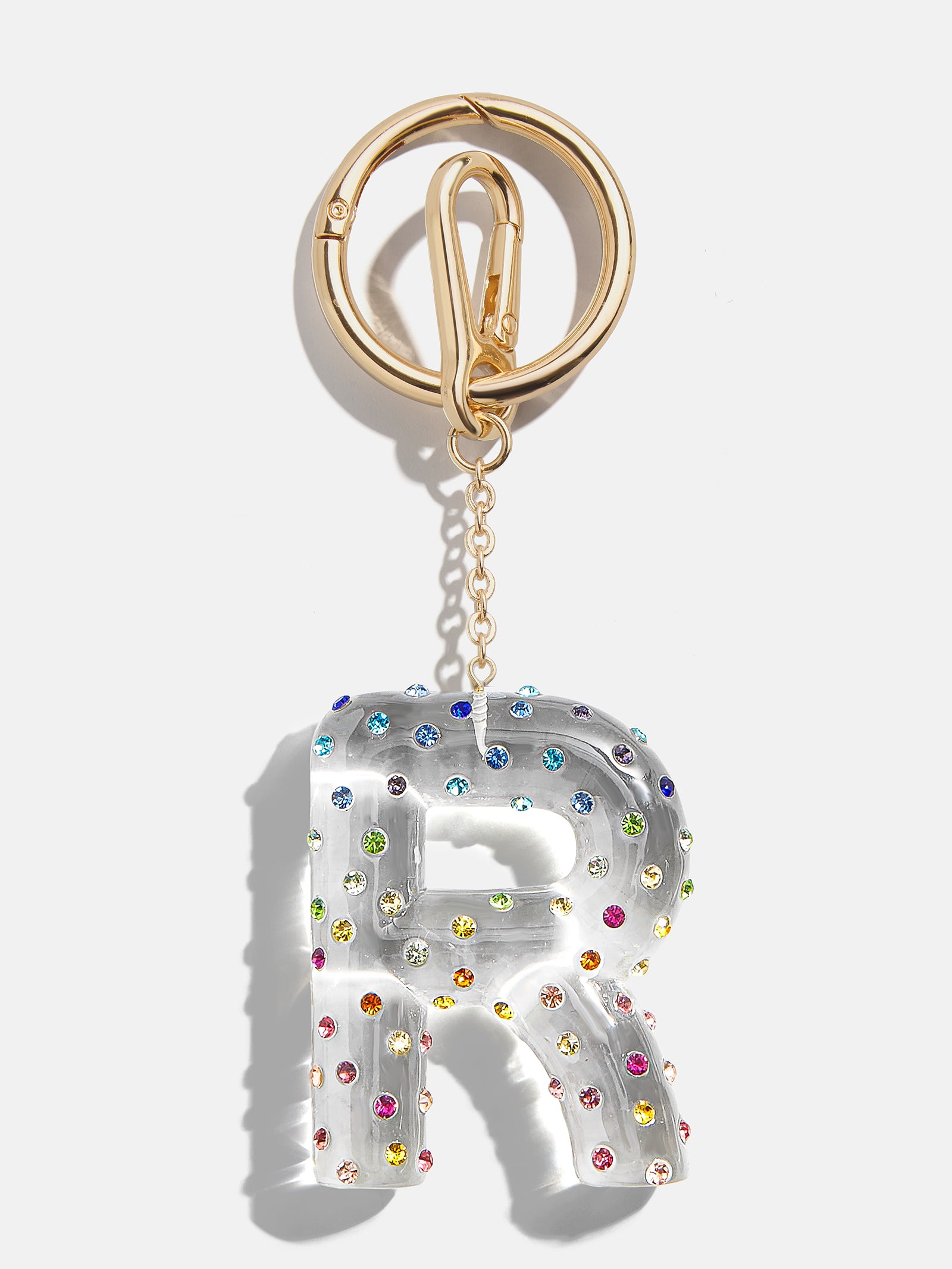 Confetti Initial Bag Charm - Multi-Blues Comming