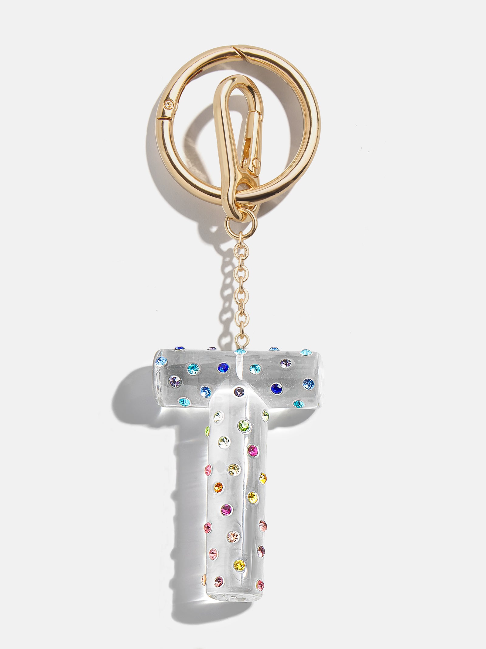 Confetti Initial Bag Charm - Multi-Blues Comming