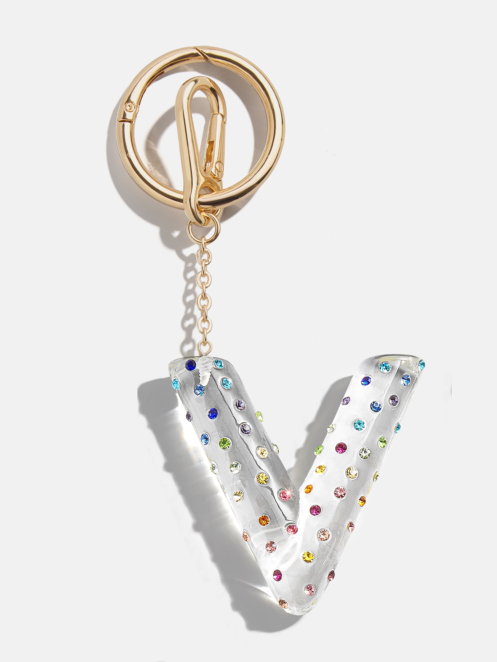 Confetti Initial Bag Charm - Multi-Blues Comming