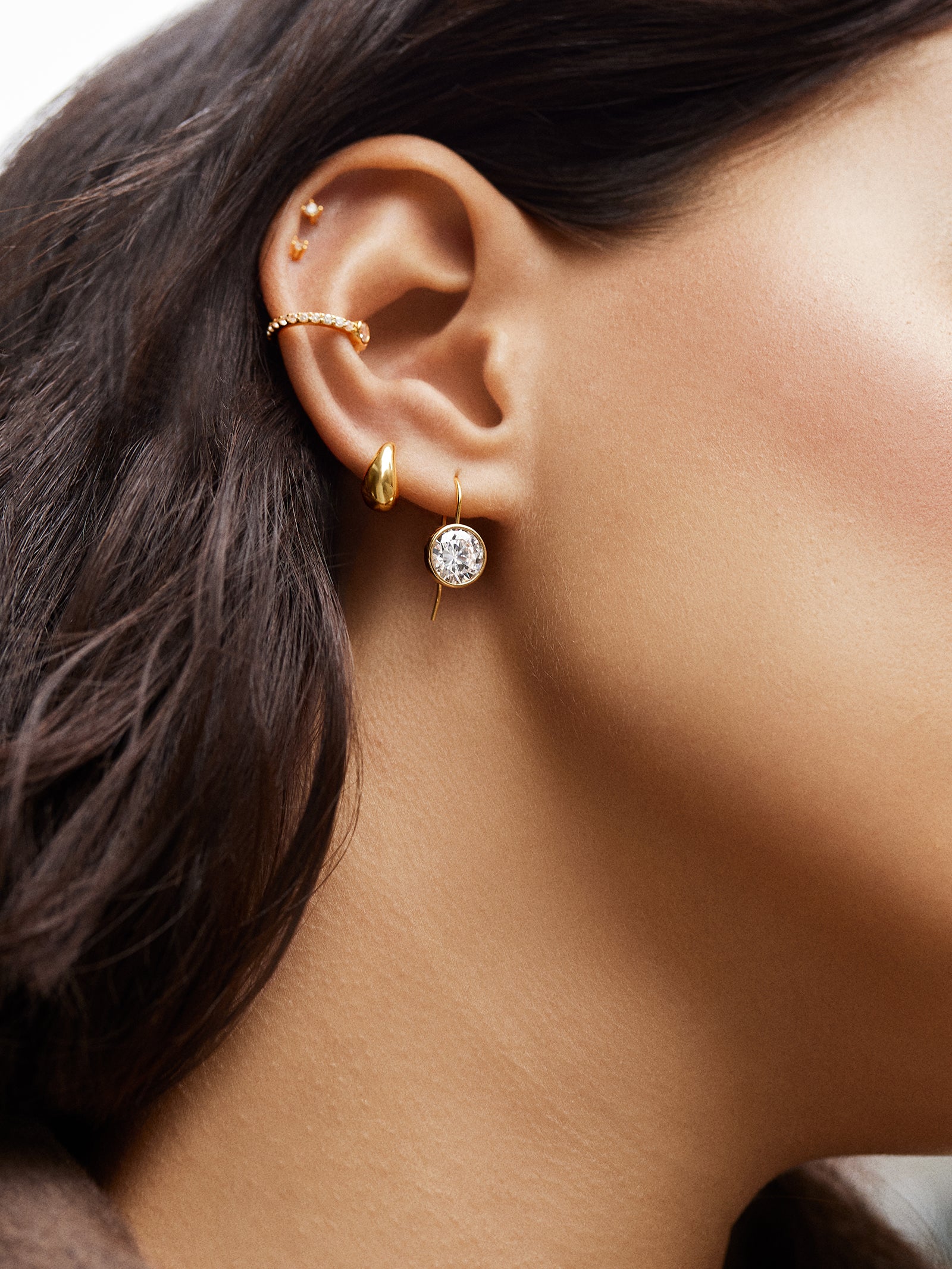 Dani 18K Gold Ear Cuff - Gold/Pavé-Blues Comming