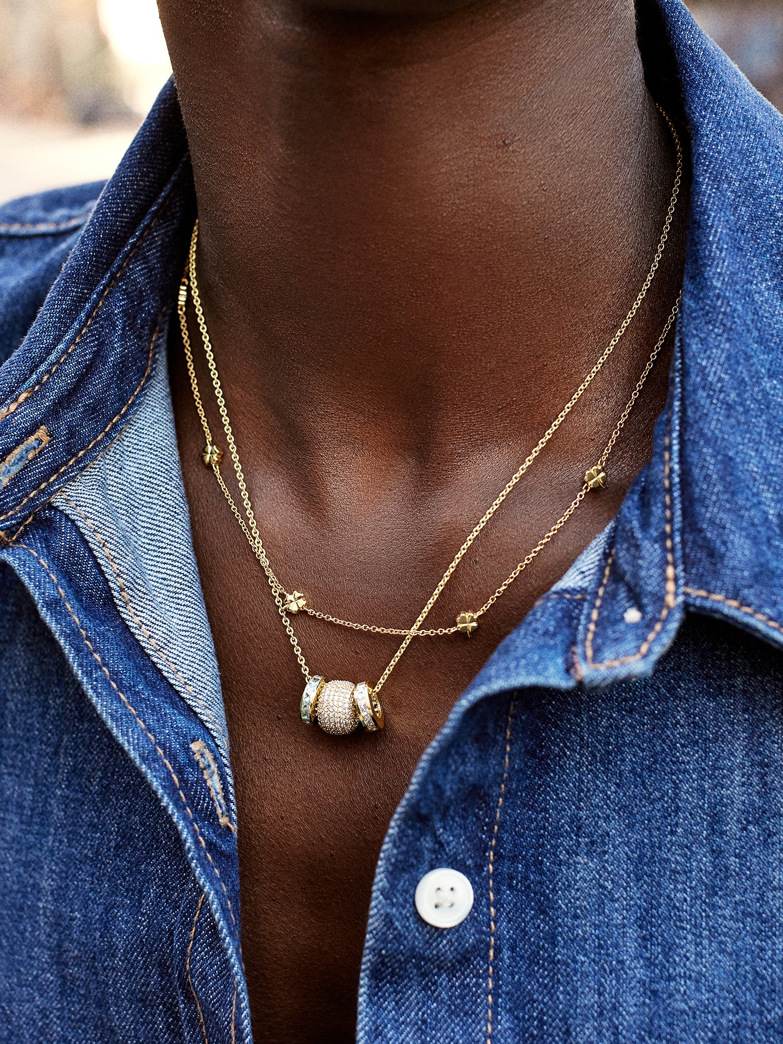 18K Gold Clover Necklace - Clover-Blues Comming