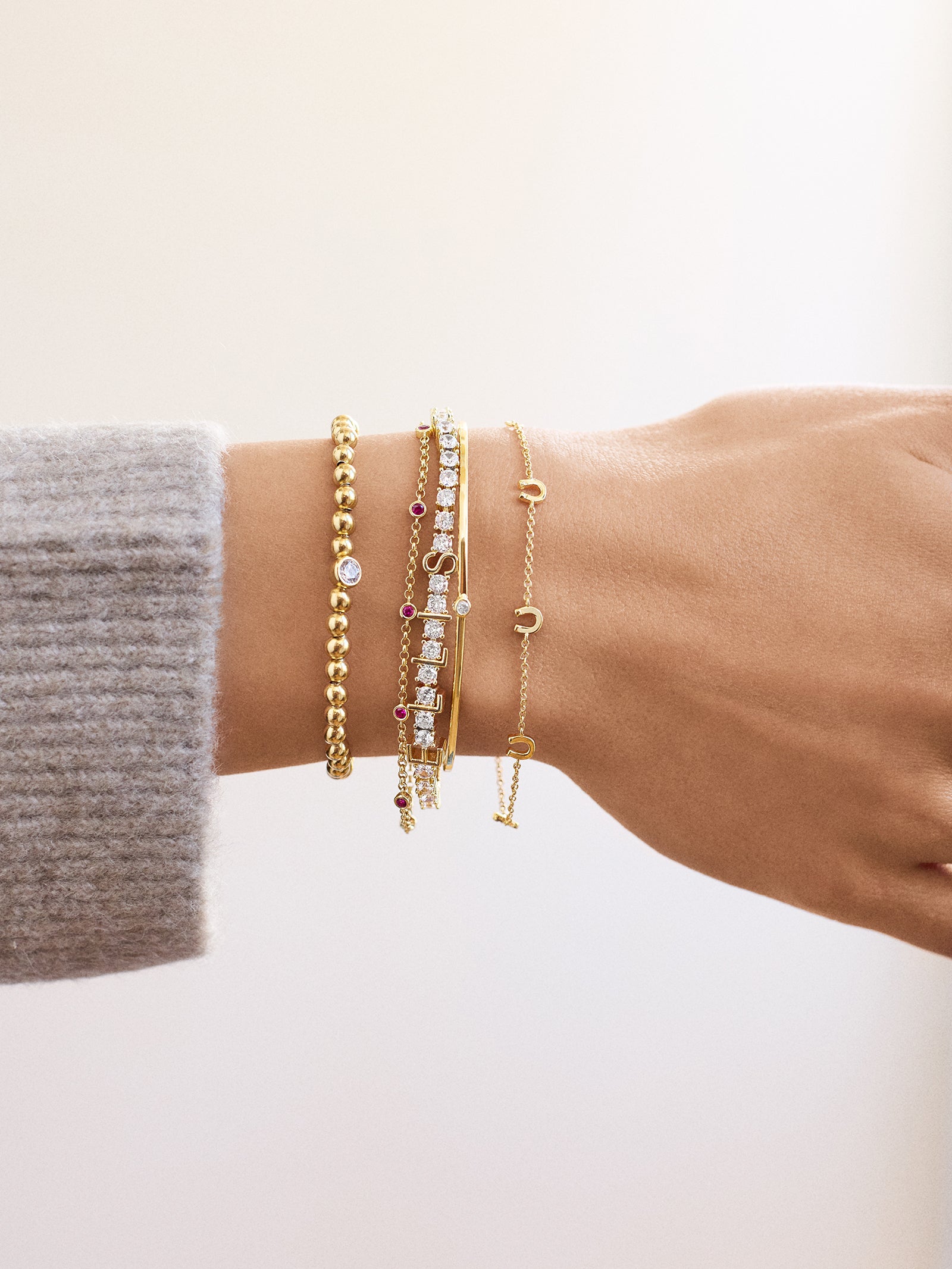 18K Gold Horseshoe Bracelet - Horseshoe-Blues Comming