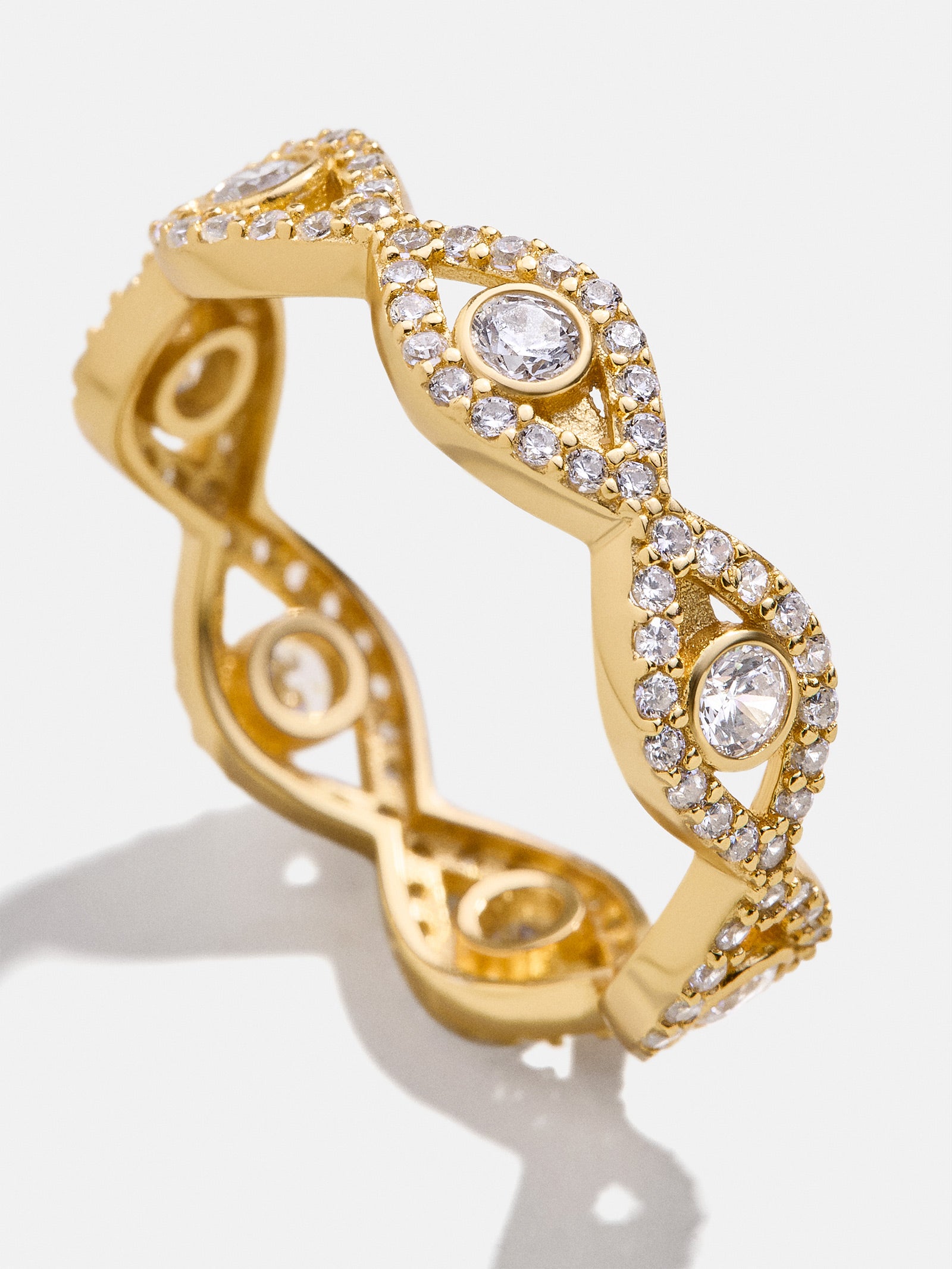 18K Gold Evil Eye Pavé Ring - Evil Eye-Blues Comming