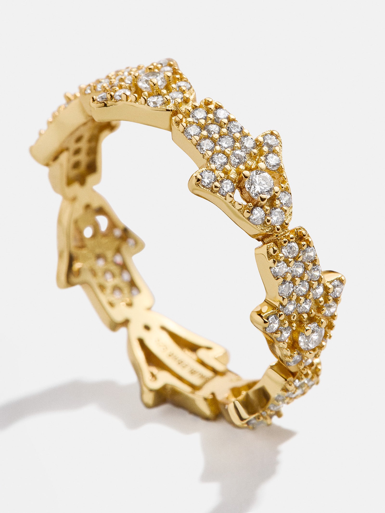 18K Gold Hamsa Pavé Ring - Hamsa-Blues Comming