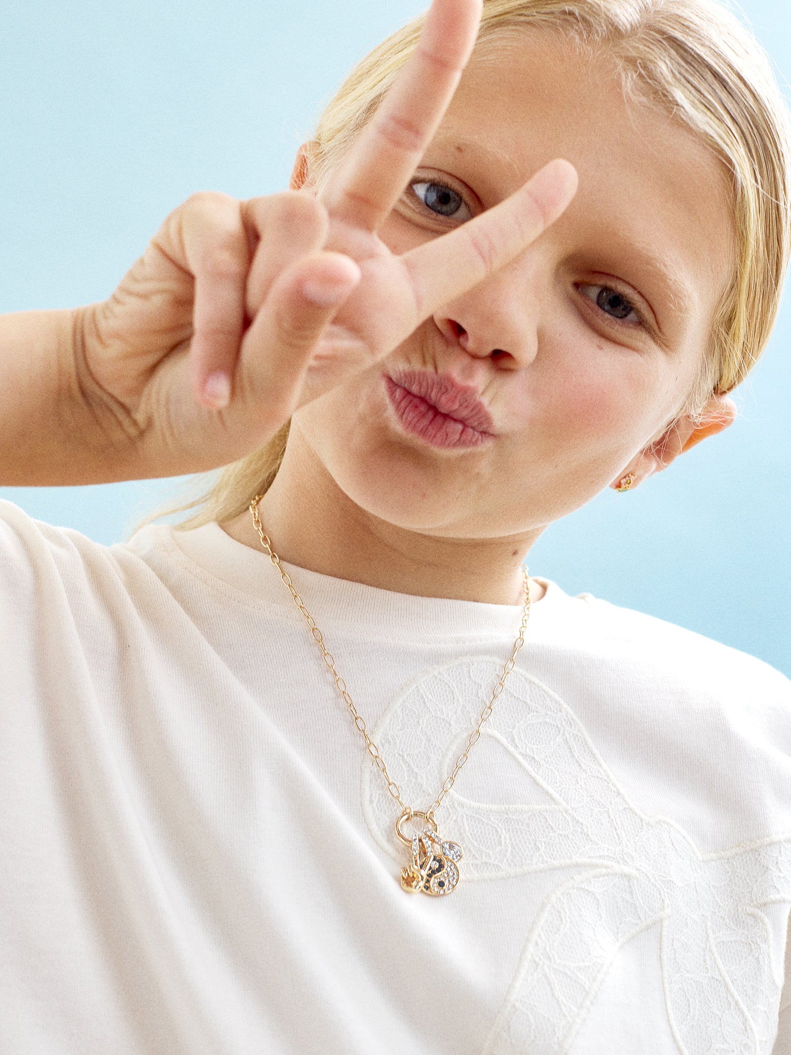 Kids' Opposites Attract Charm Necklace - Yin Yang-Blues Comming