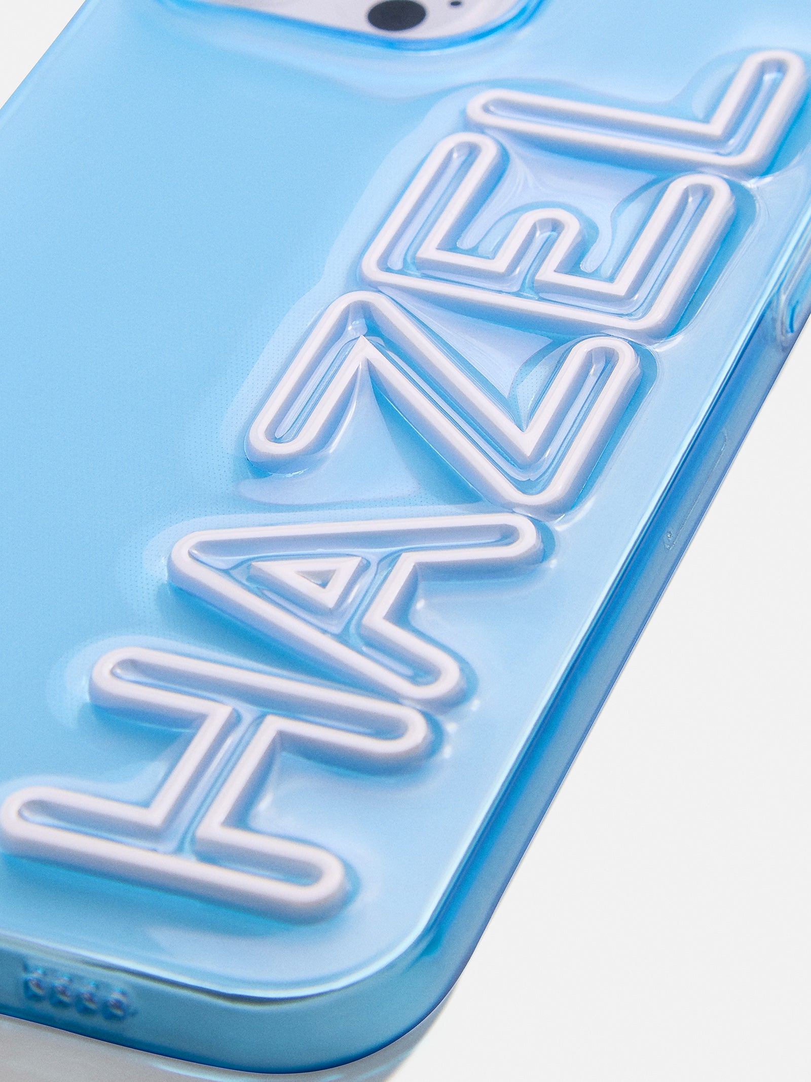 Fine Line Custom iPhone Case - Transparent Blue/White-Blues Comming