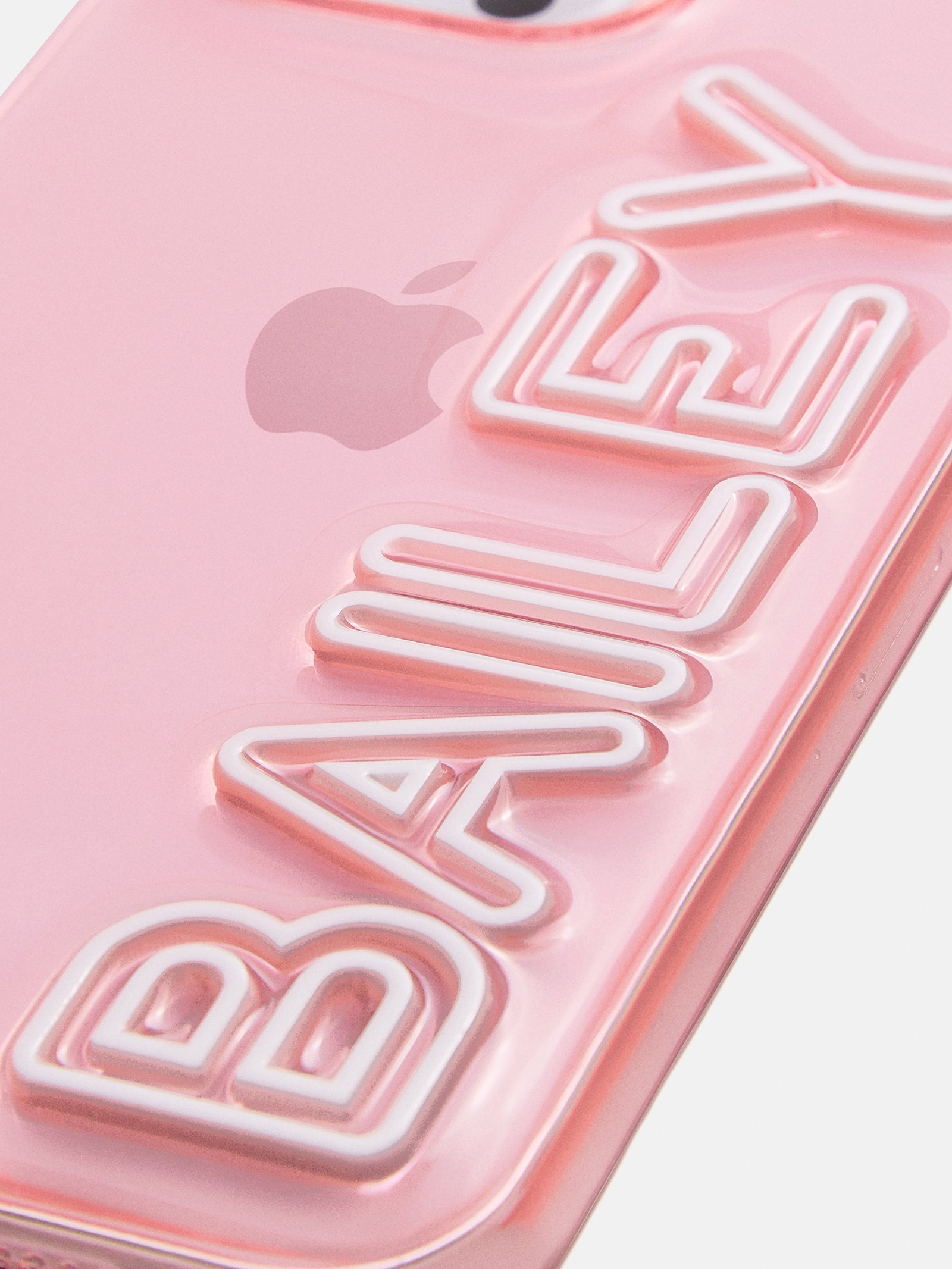 Fine Line Custom iPhone Case - Transparent Pink/White-Blues Comming