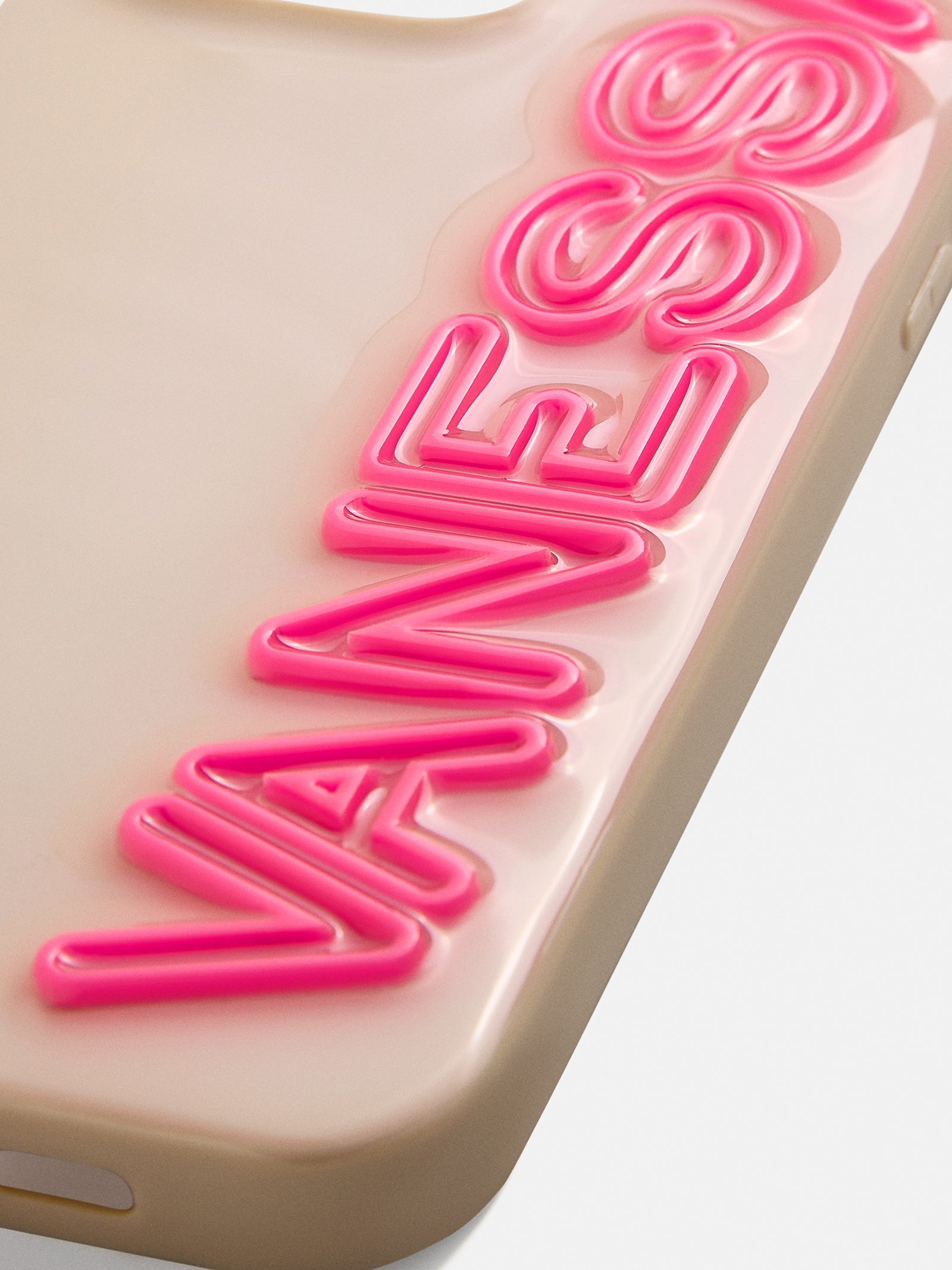 Fine Line Custom iPhone Case - Beige/Hot Pink-Blues Comming