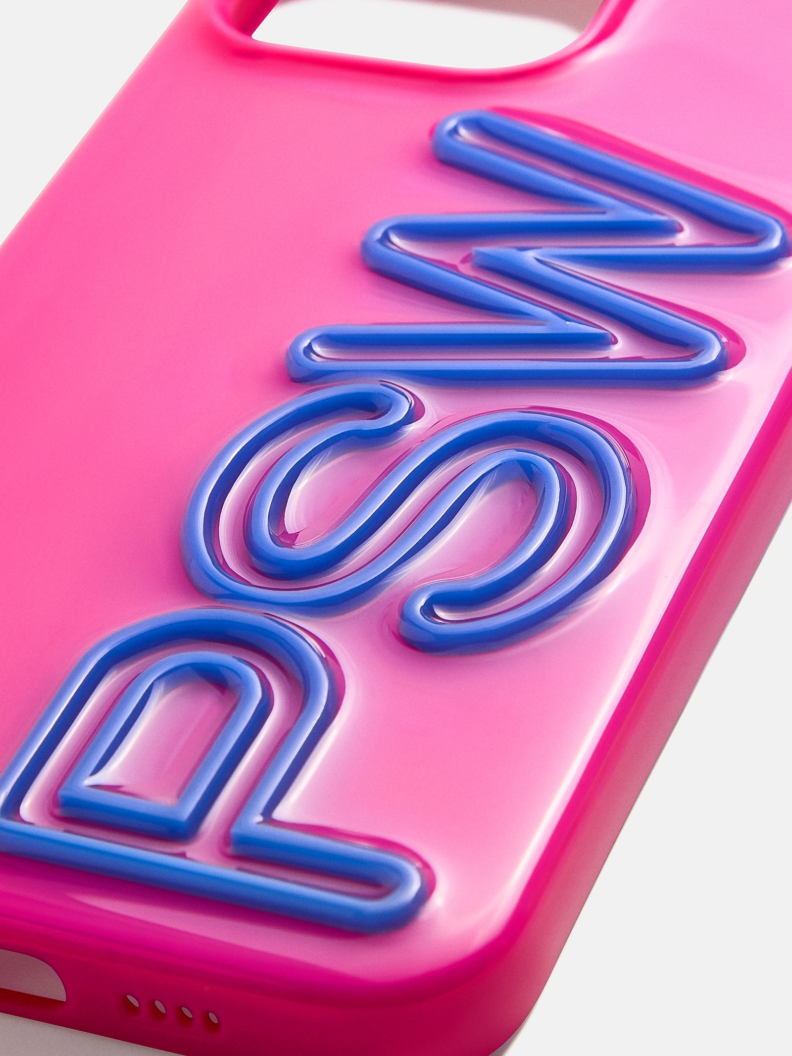 Fine Line Custom iPhone Case - Neon Pink/Cobalt Blue-Blues Comming