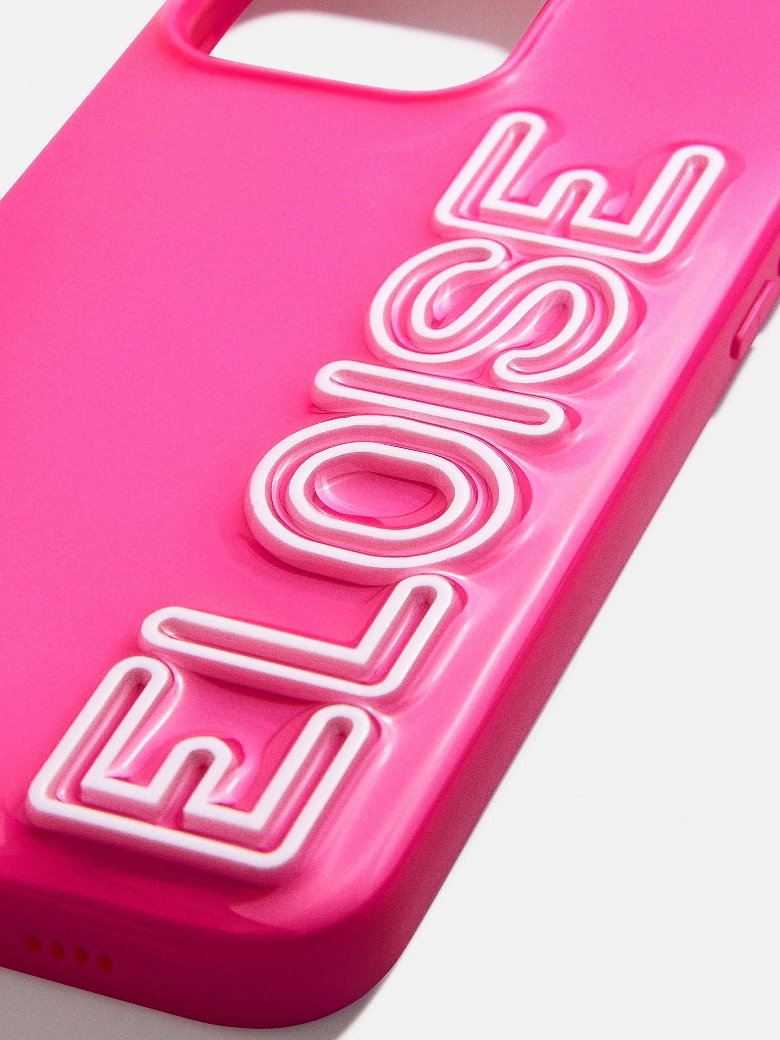 Fine Line Custom iPhone Case - Neon Pink/White-Blues Comming