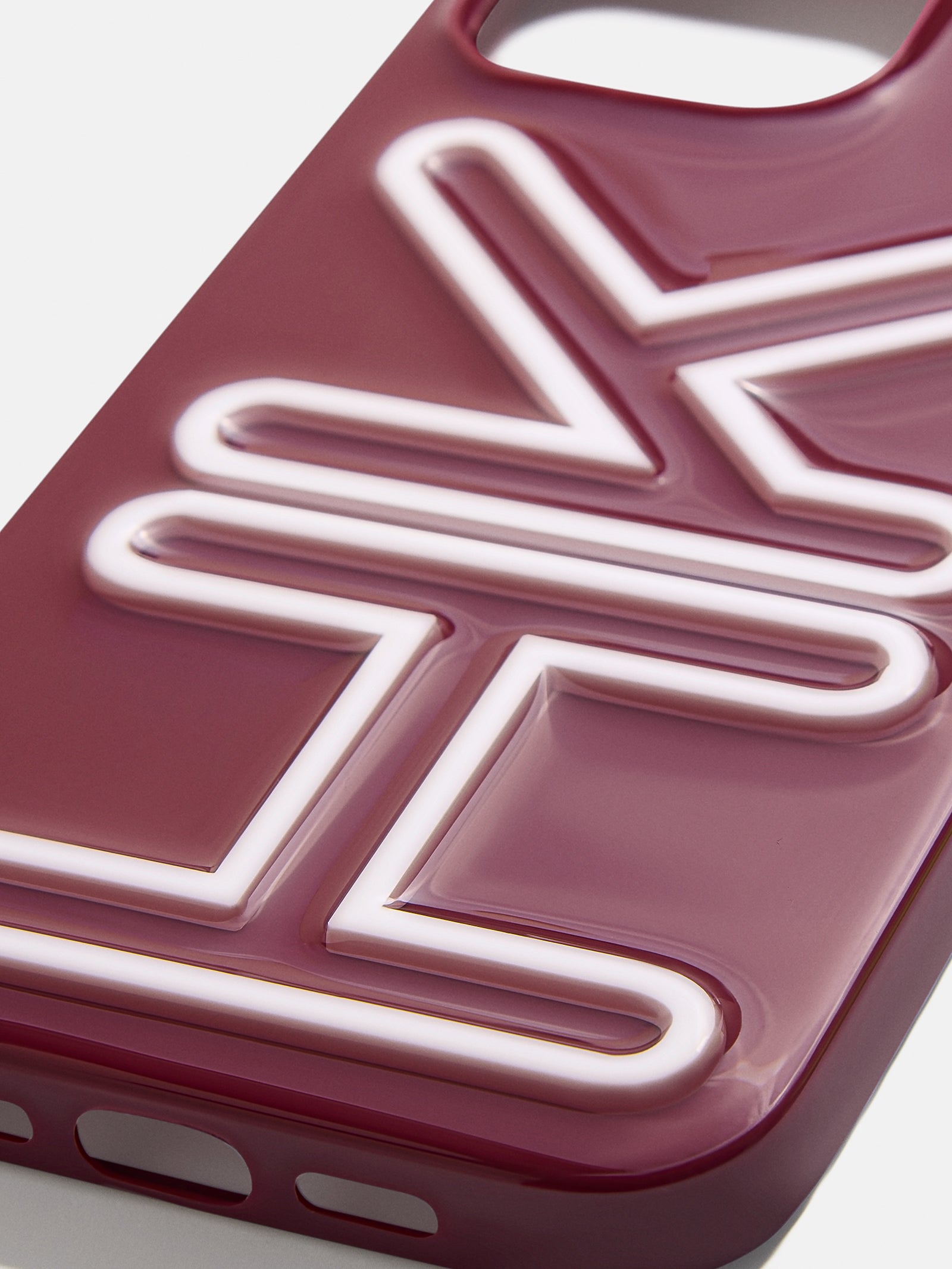 Fine Line Custom iPhone Case - Burgundy/White-Blues Comming