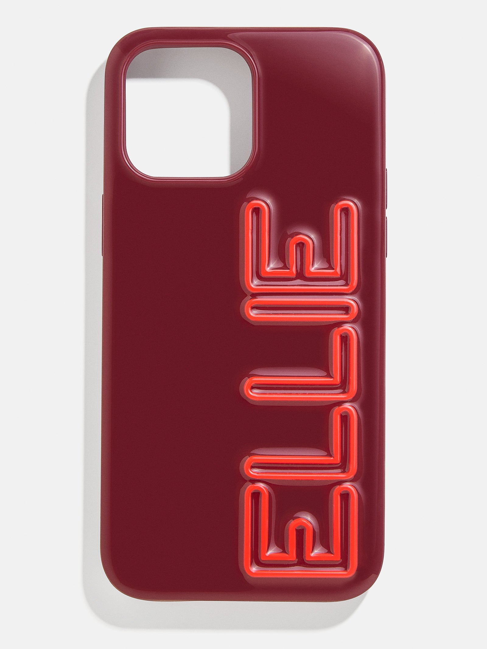 Fine Line Custom iPhone Case - Burgundy/Neon Coral-Blues Comming