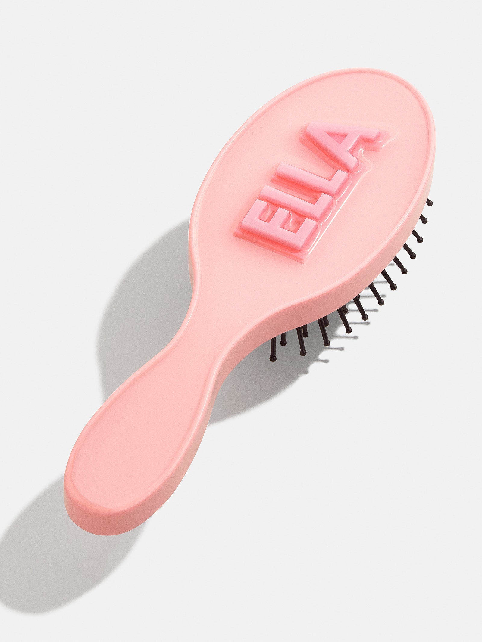 Mini Block Font Mini Custom Hair Brush - Pink-Blues Comming