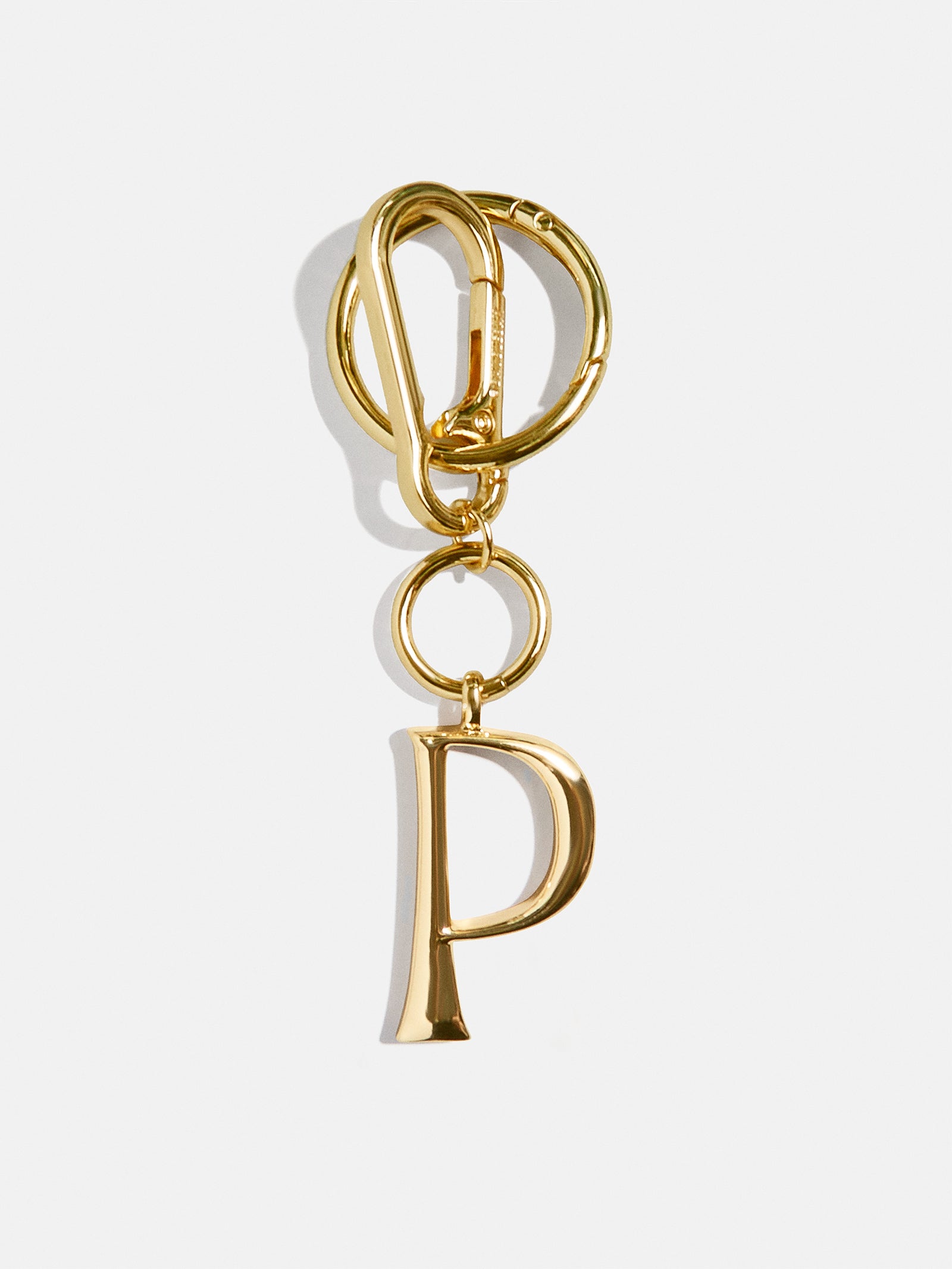 Gold Initial Enamel Bag Charm - P-Blues Comming