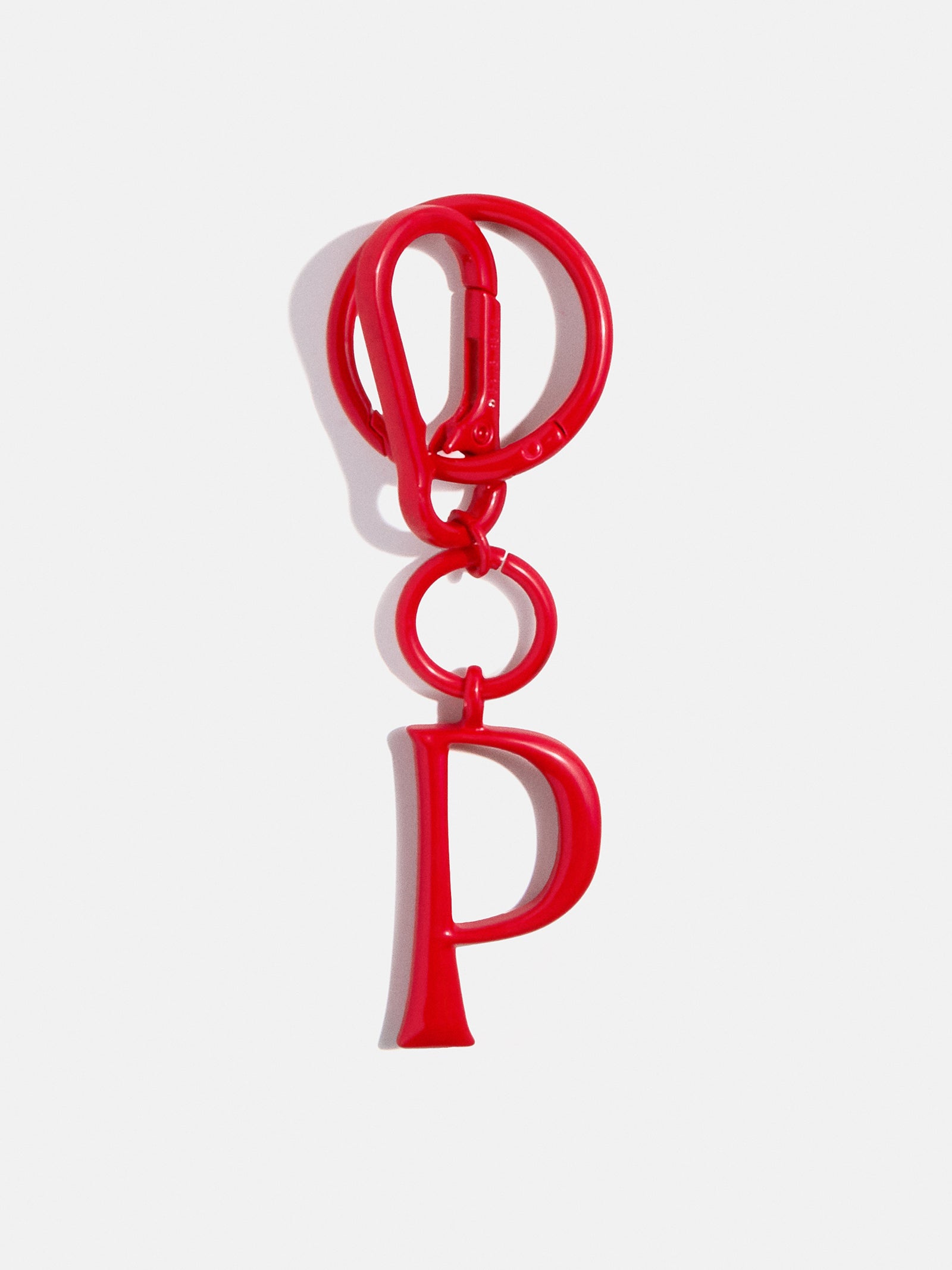 Red Initial Enamel Bag Charm - P-Blues Comming