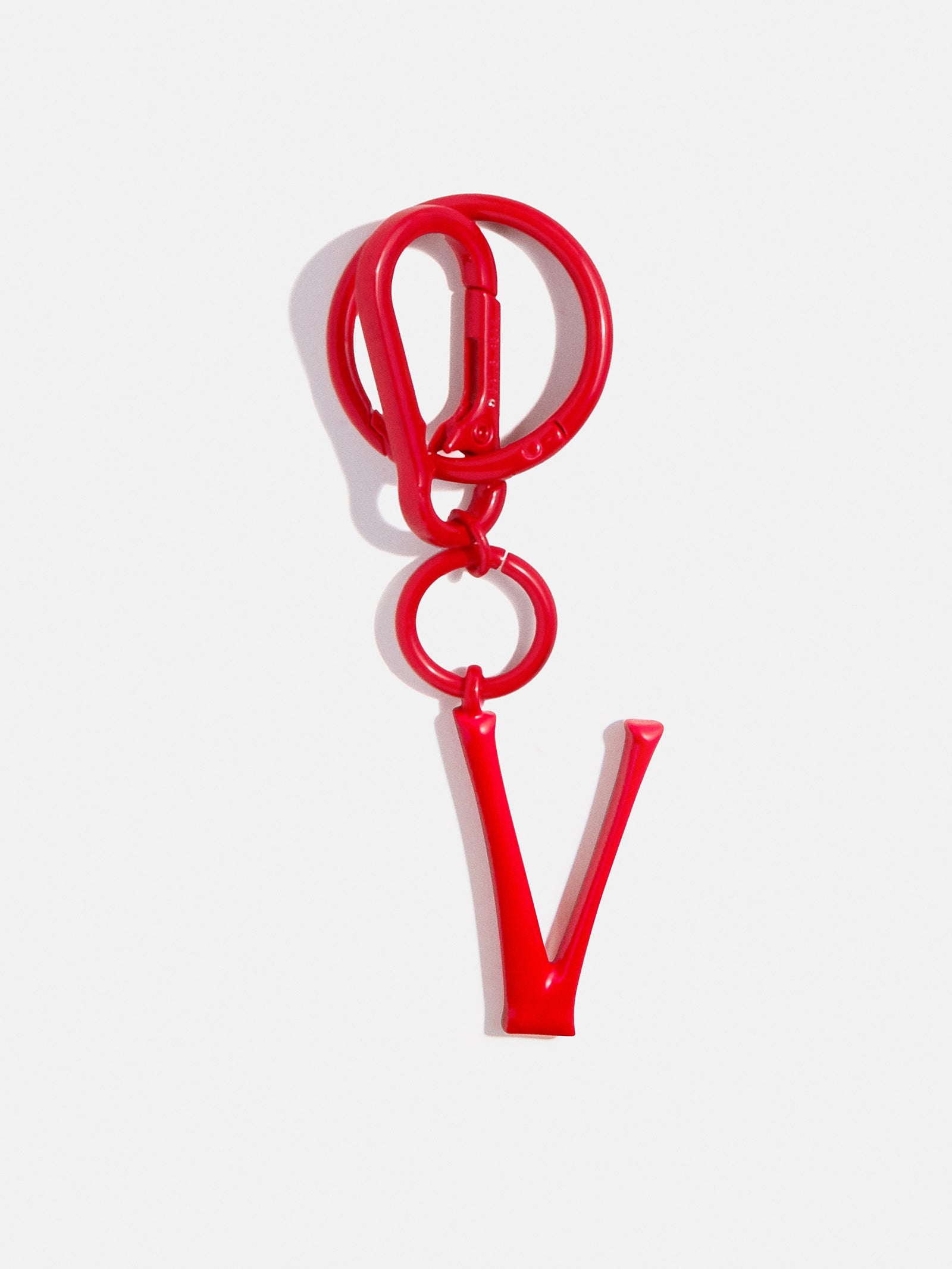 Red Initial Enamel Bag Charm - V-Blues Comming