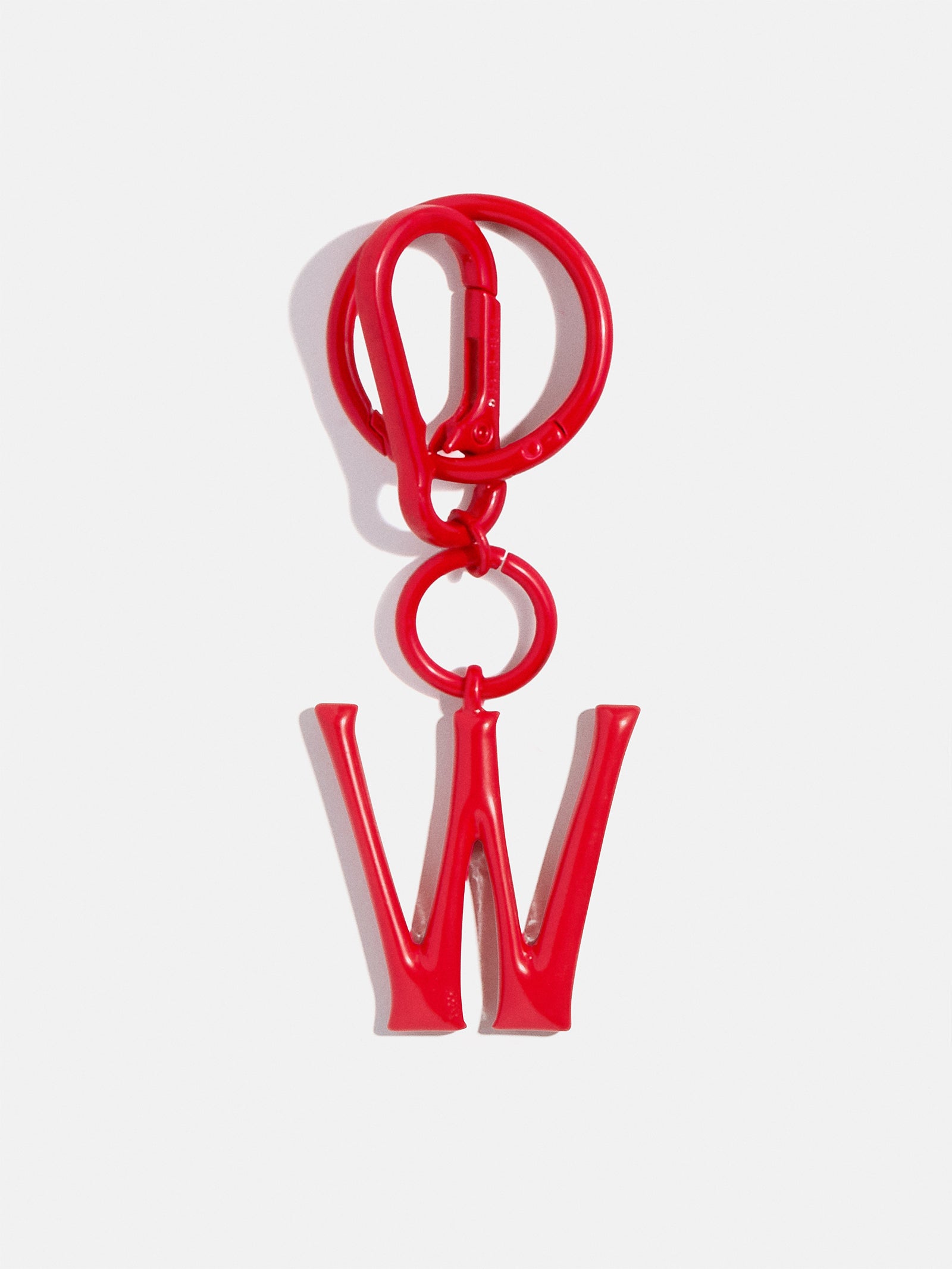 Red Initial Enamel Bag Charm - W-Blues Comming