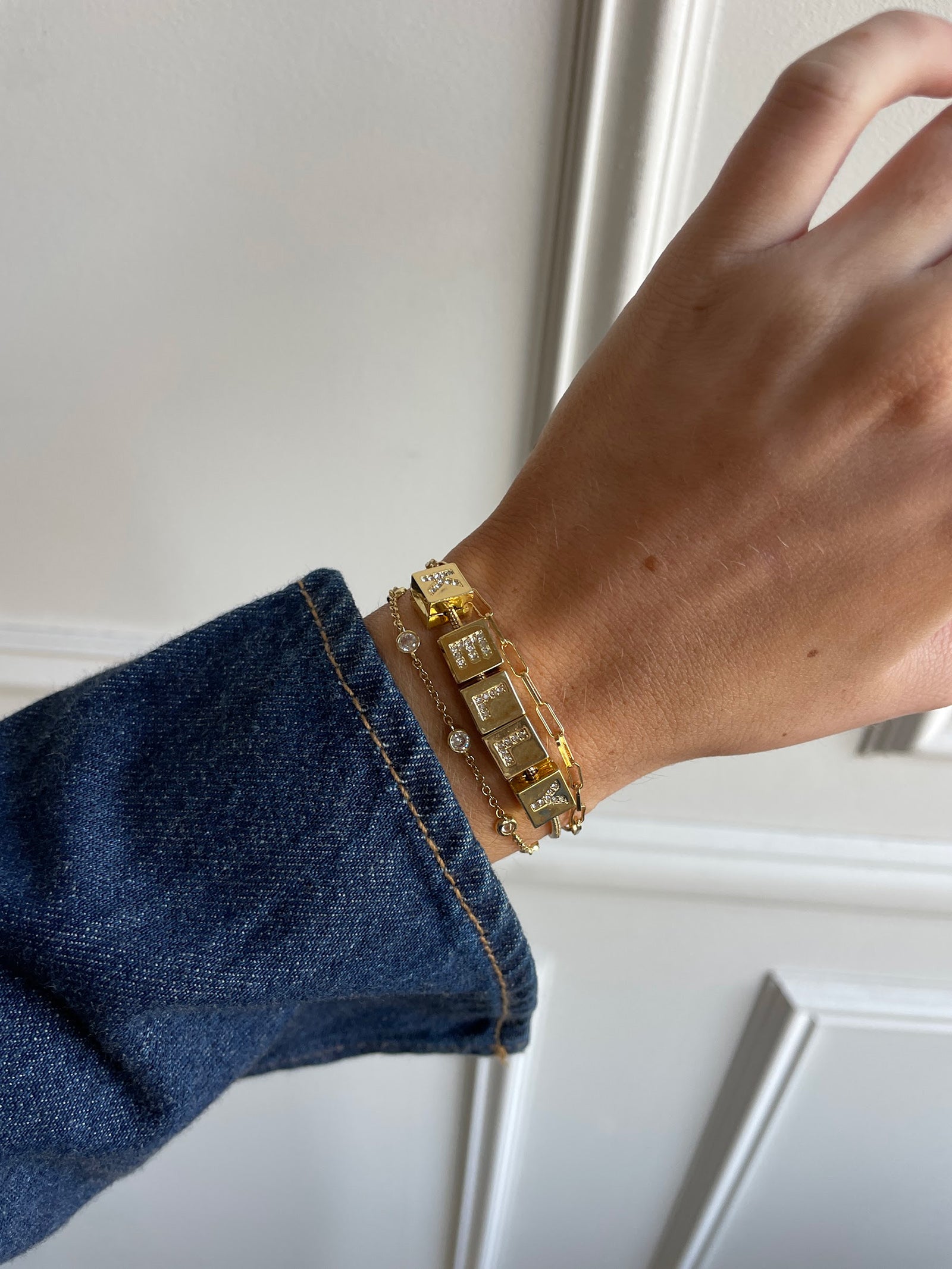 Click & Go Custom Bracelet - Gold/Pavé-Blues Comming