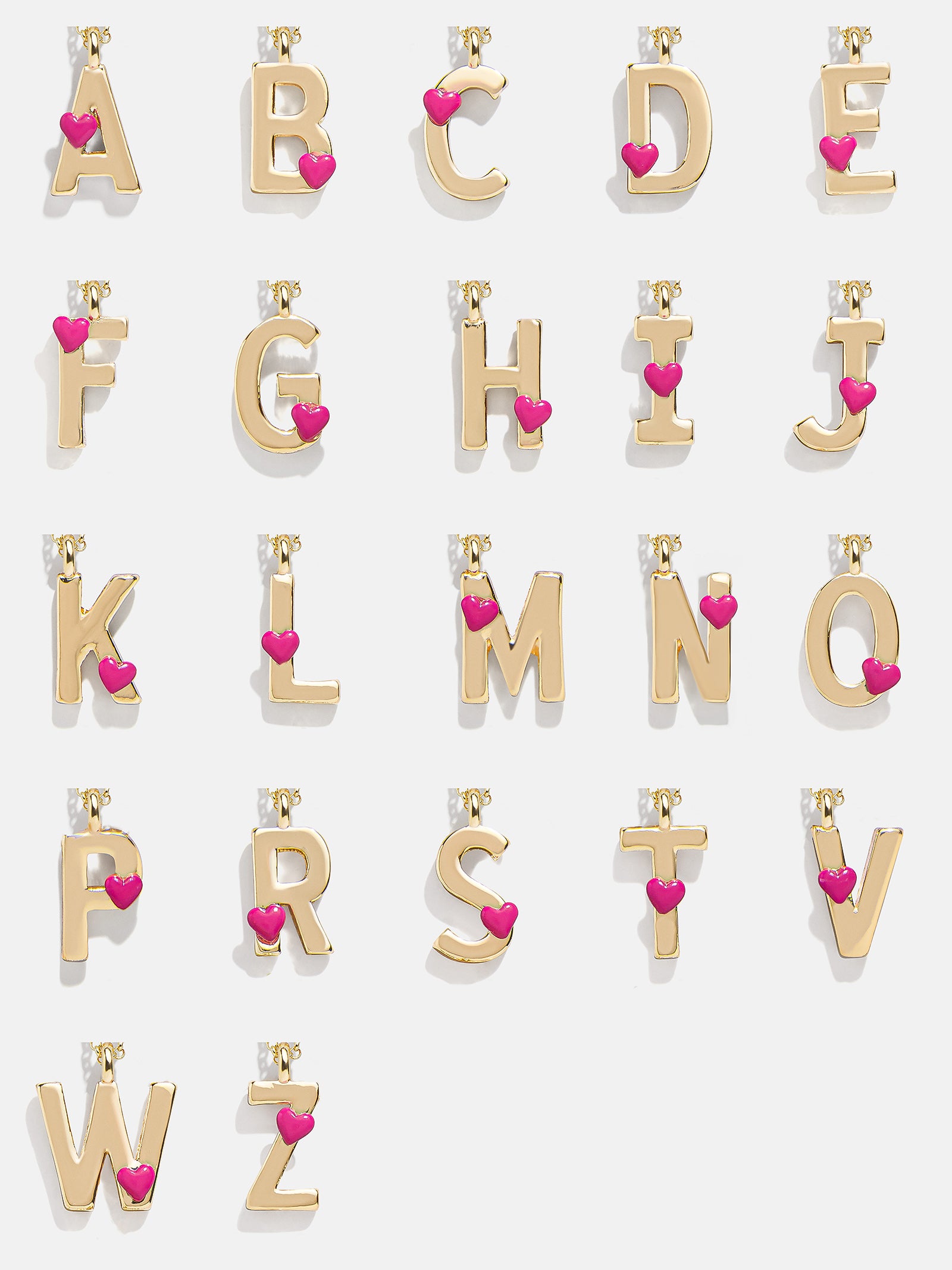 Kids' Heart Initial Necklace - Gold-Blues Comming