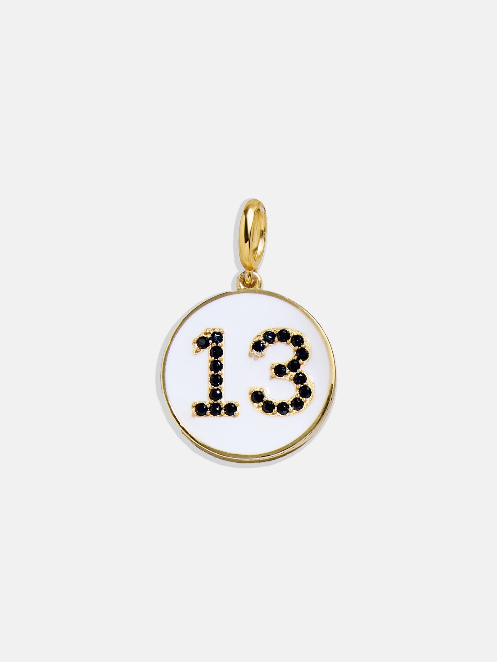 Enamel Number Custom Charm - Gold-Blues Comming
