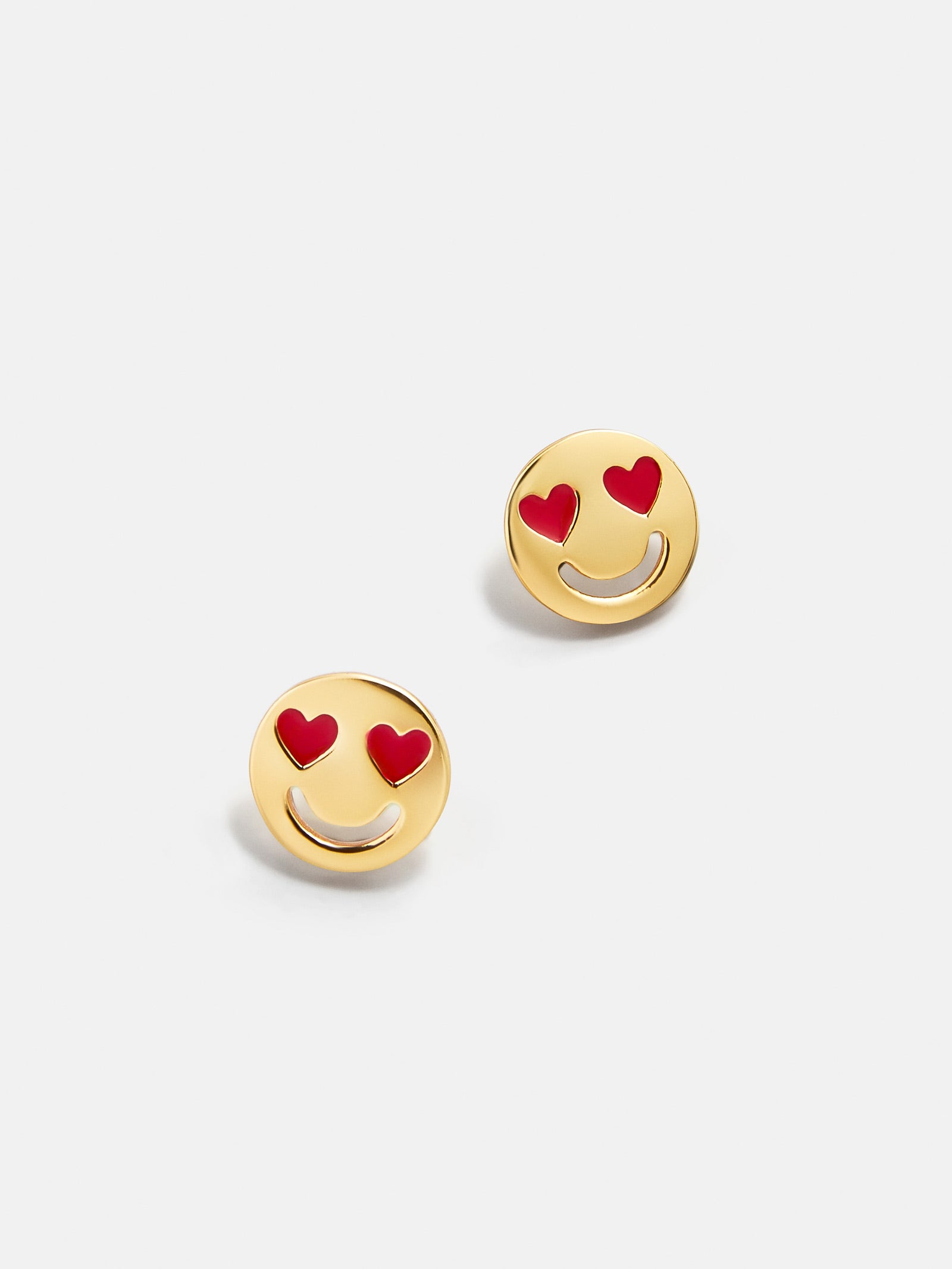 Kids' 18K Gold Heart Eye Emoji Earrings - Heart Eye Emoji-Blues Comming
