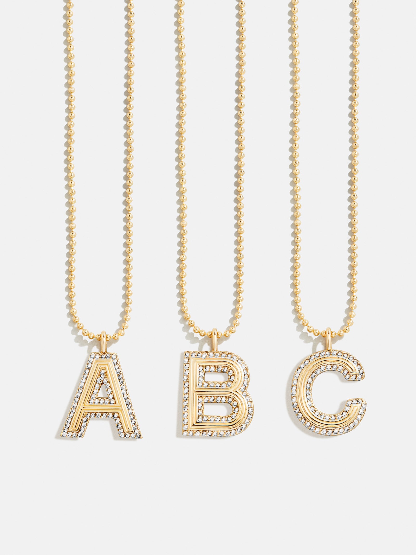 Arianna Initial Necklace - Gold/Pavé-Blues Comming