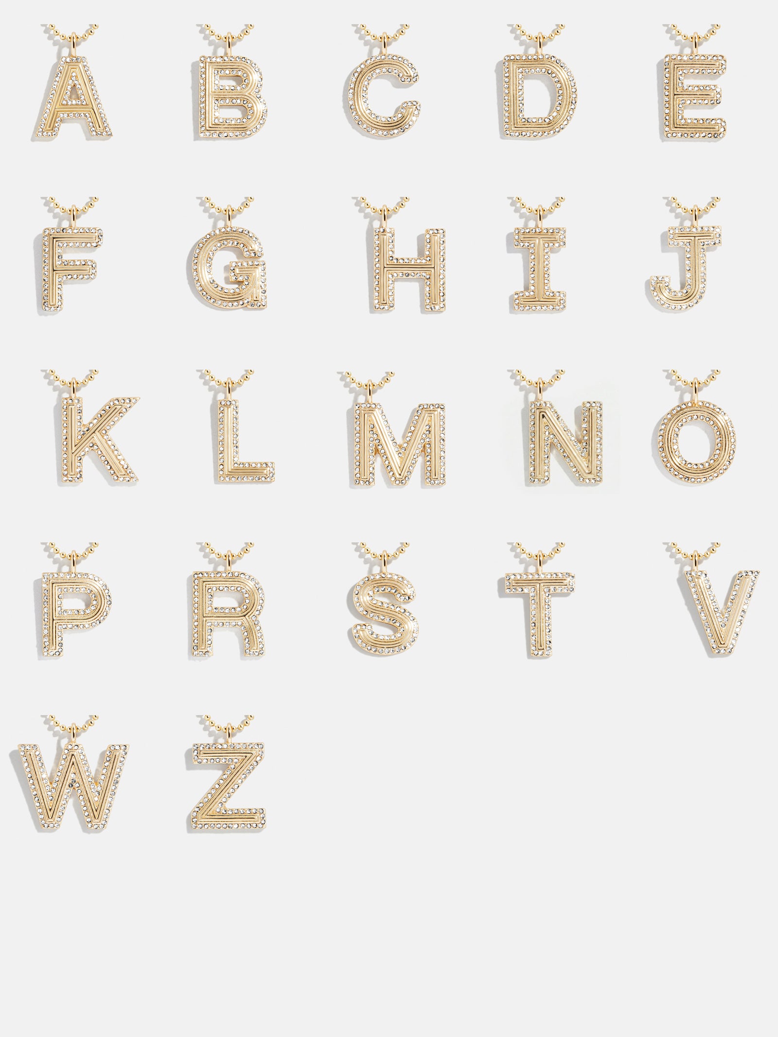 Arianna Initial Necklace - Gold/Pavé-Blues Comming