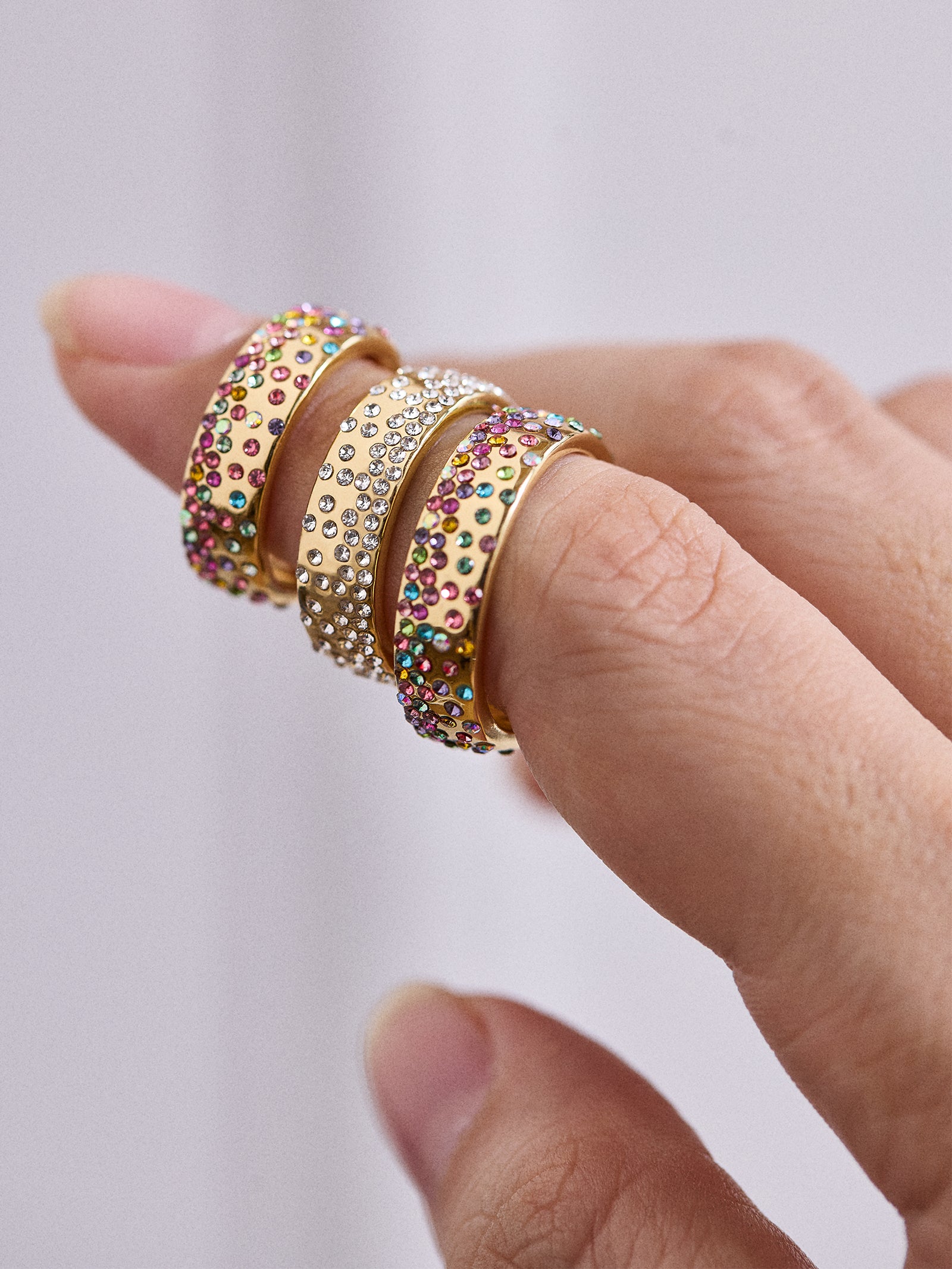 Lola Ring - Gold/Pavé-Blues Comming
