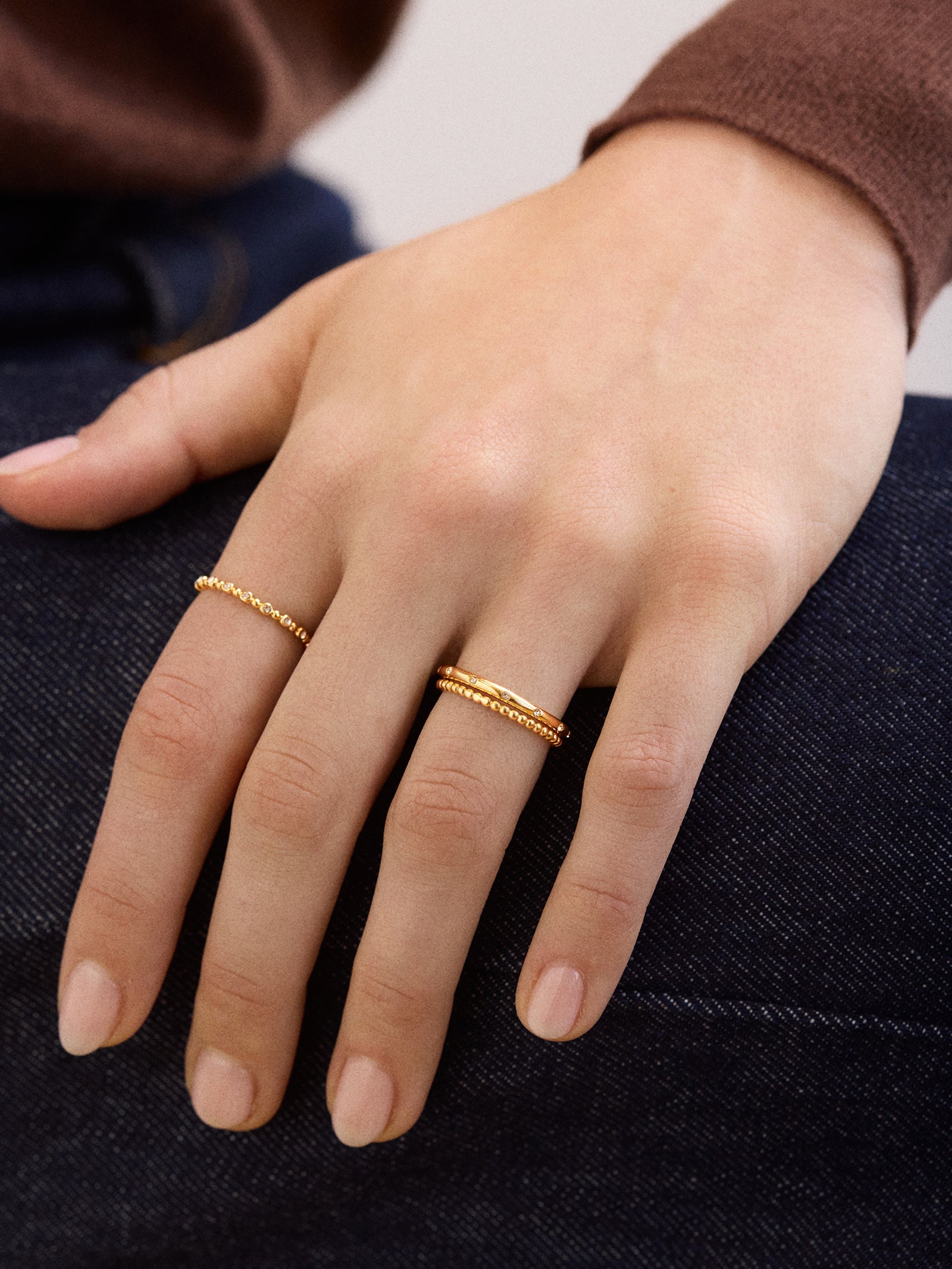 Gabriela Ring Set - Gold/Pavé-Blues Comming