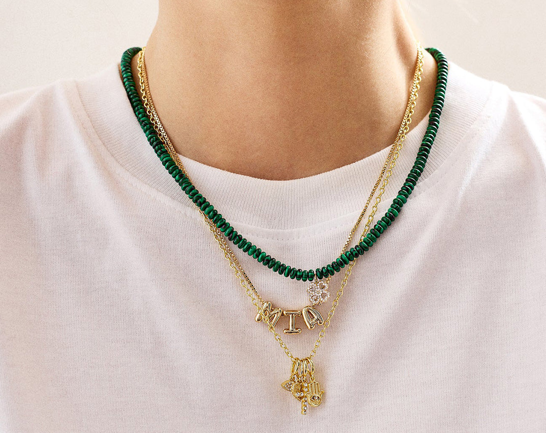 Bubble Letter Custom Necklace - Small Bubble Letter-Blues Comming