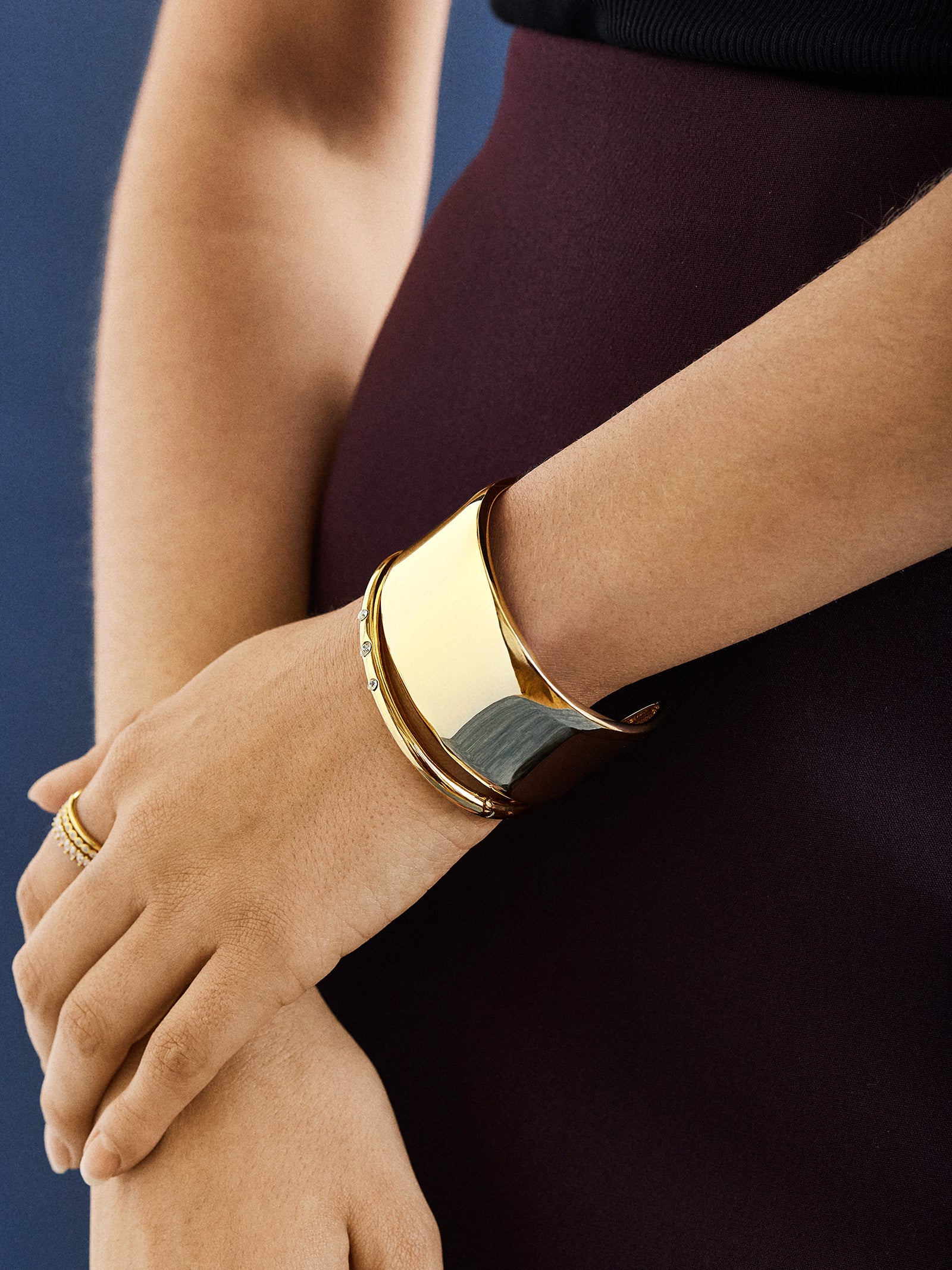 Cleo Classic Thick Cuff - Gold-Blues Comming