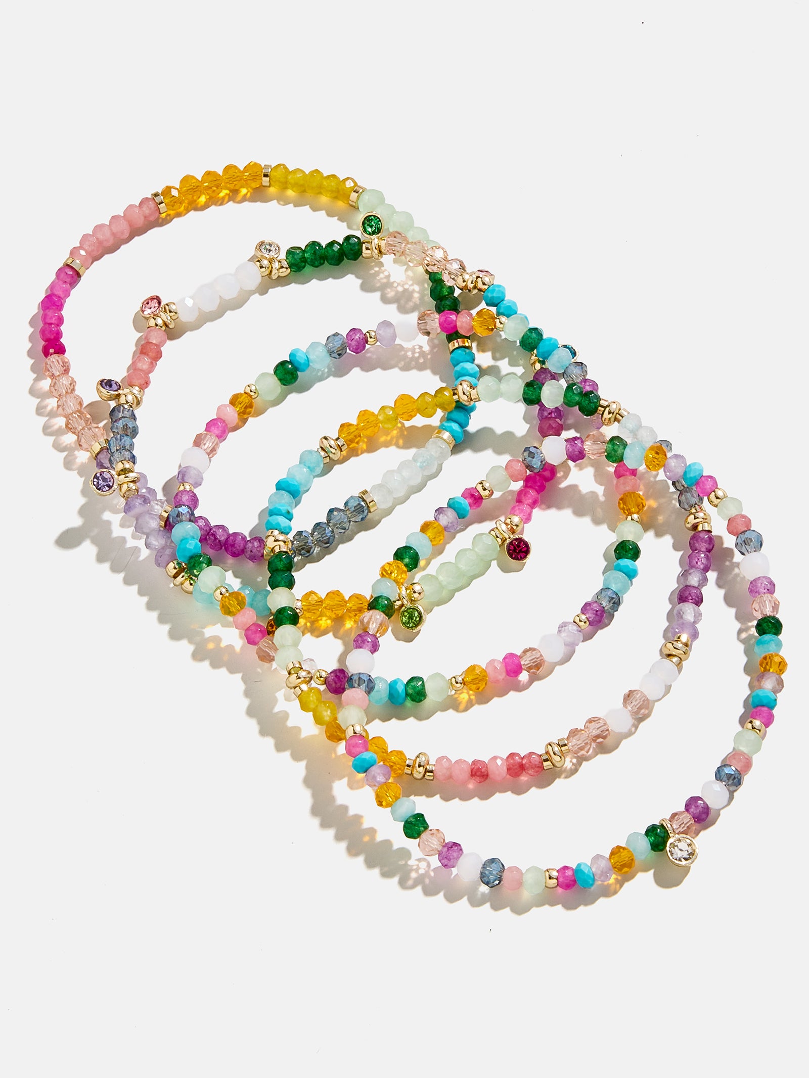 Indya Semi-Precious Layered Bracelet Set  - Multi-Blues Comming