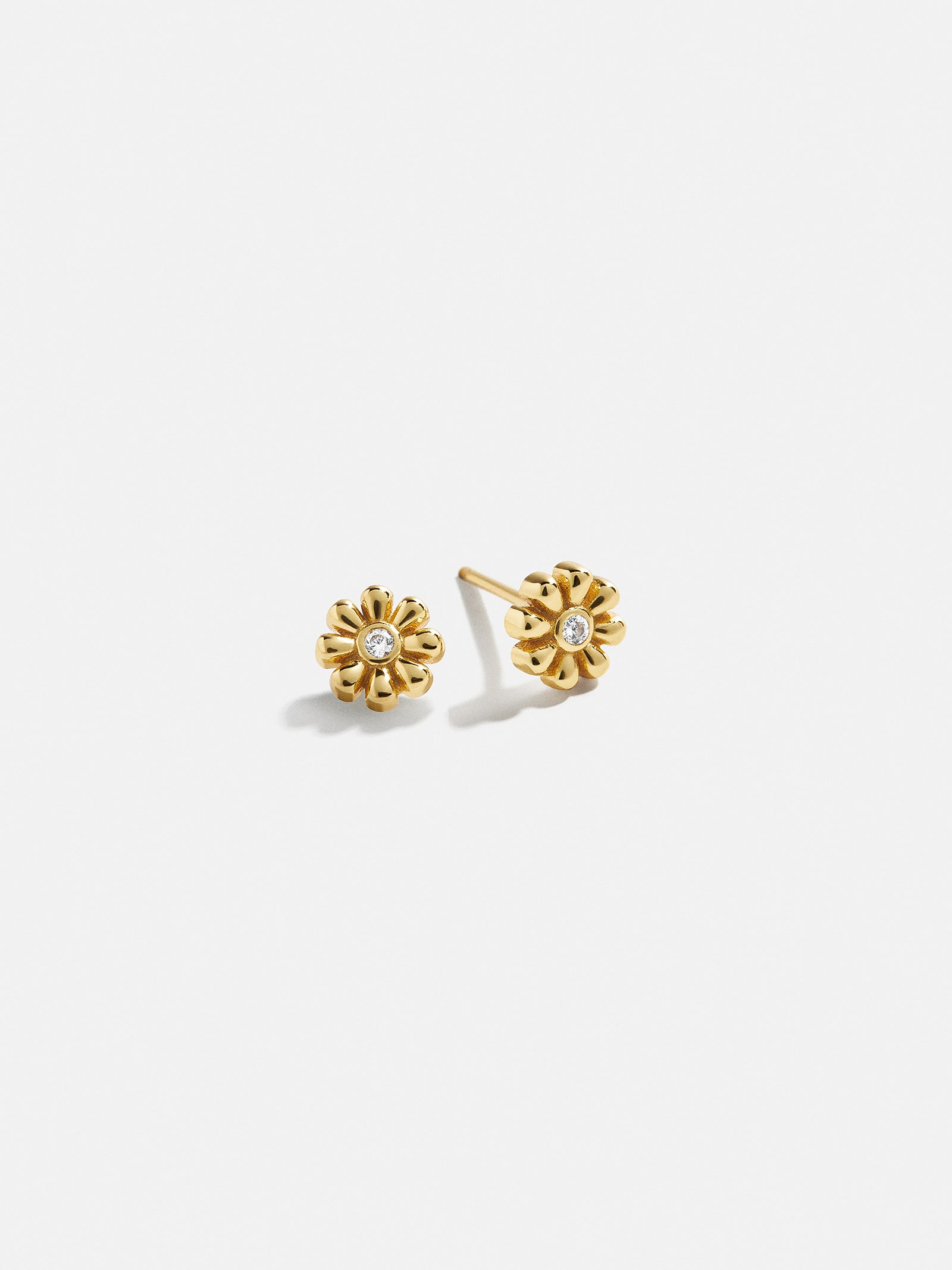18K Gold Just For Fun Earrings - Flower-Blues Comming