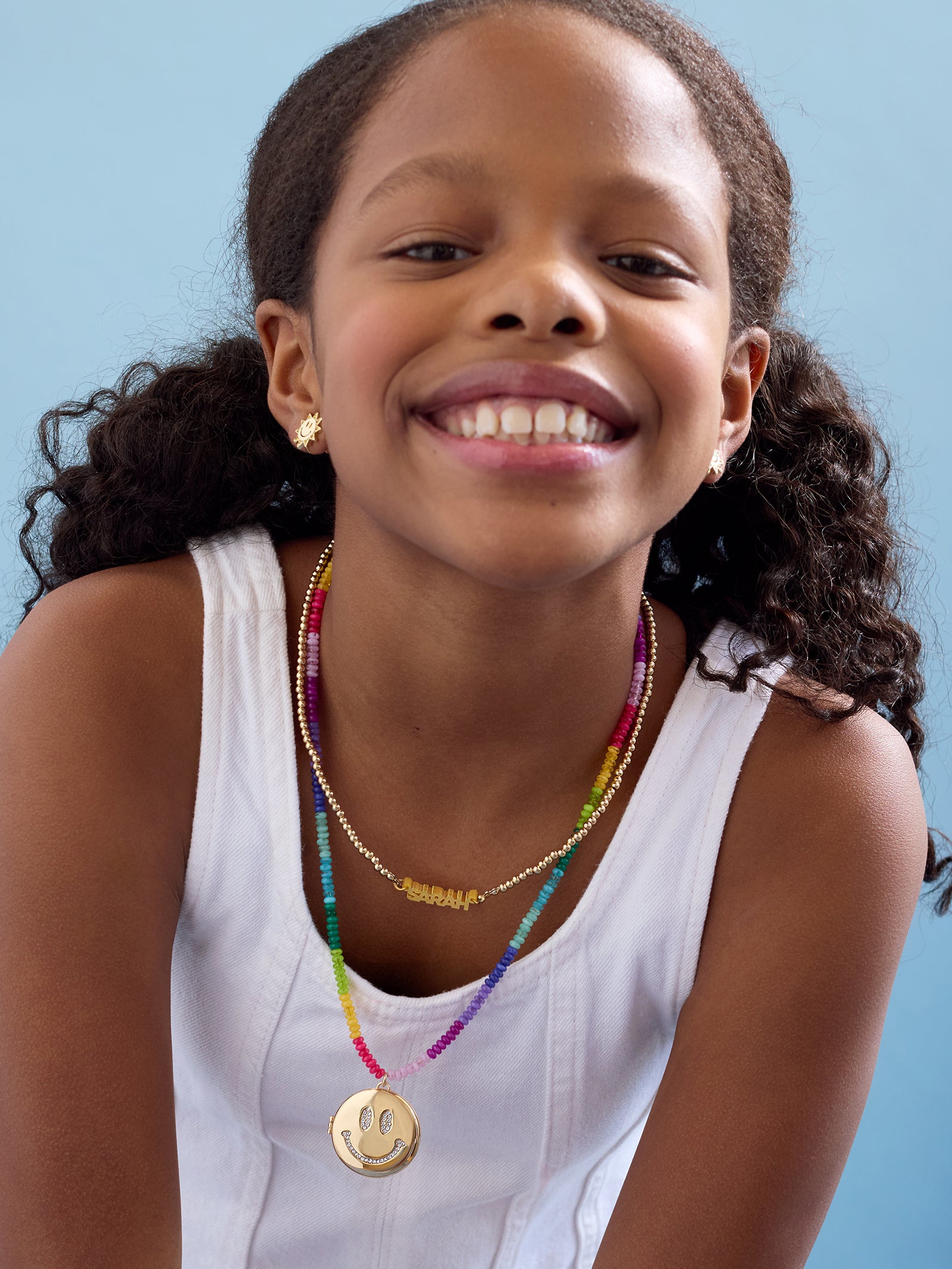 Lil' Smiley Kids' Locket Necklace - Smiley Face-Blues Comming