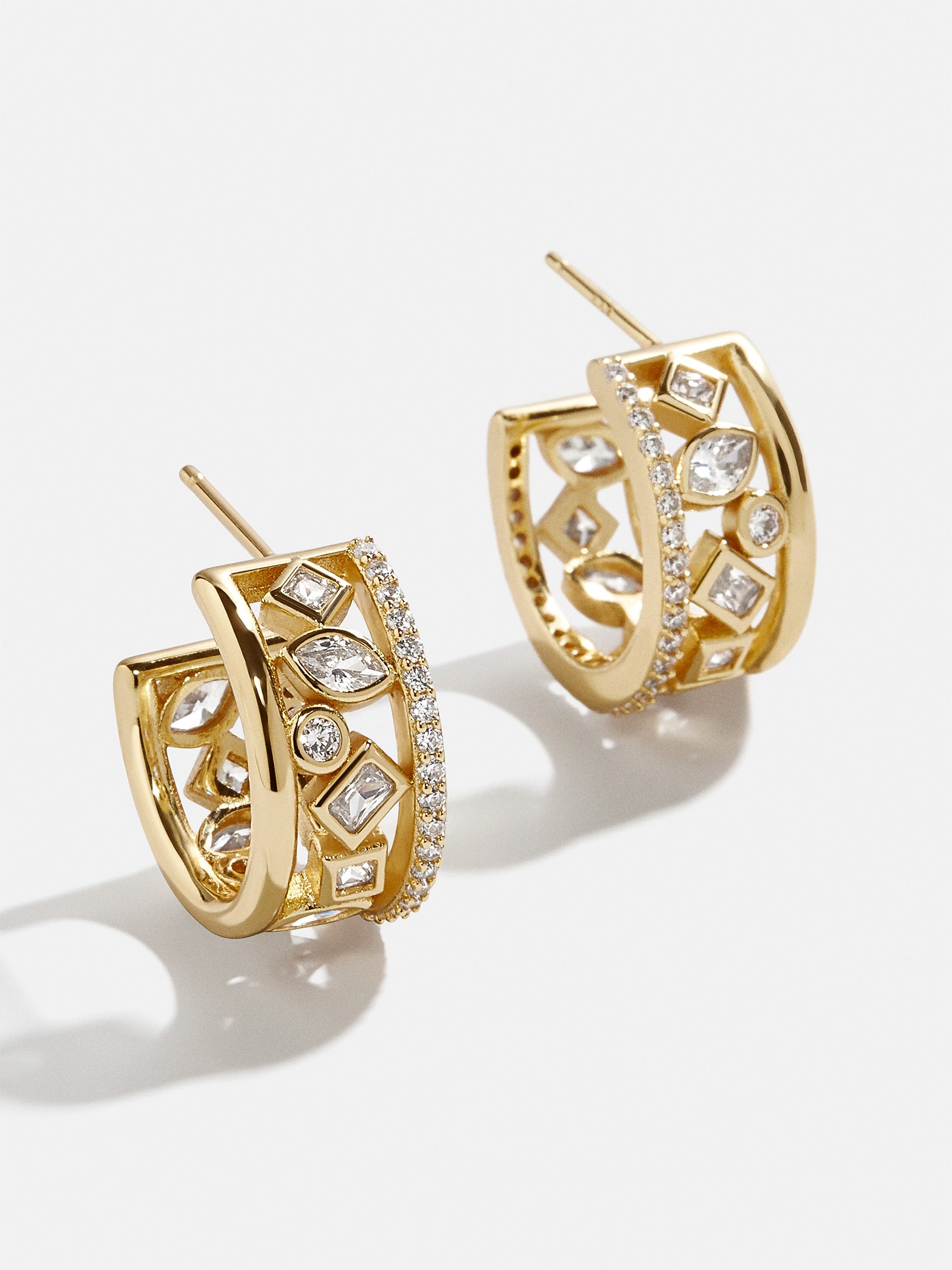 18K Gold Julia Earrings - Gold/Pavé-Blues Comming