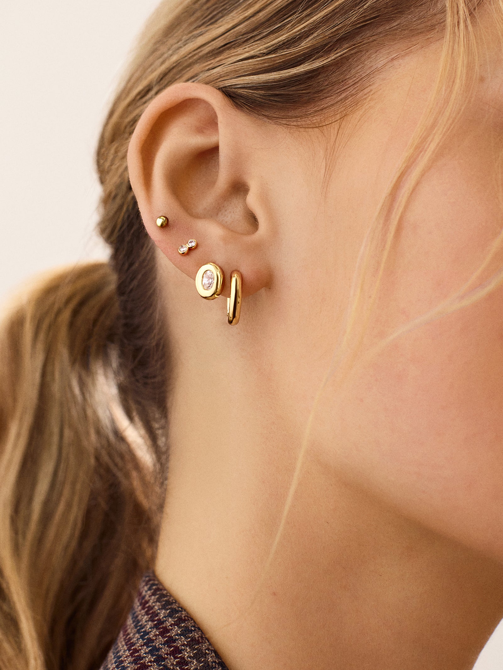 18K Gold Lana Earrings - Gold/Pavé-Blues Comming