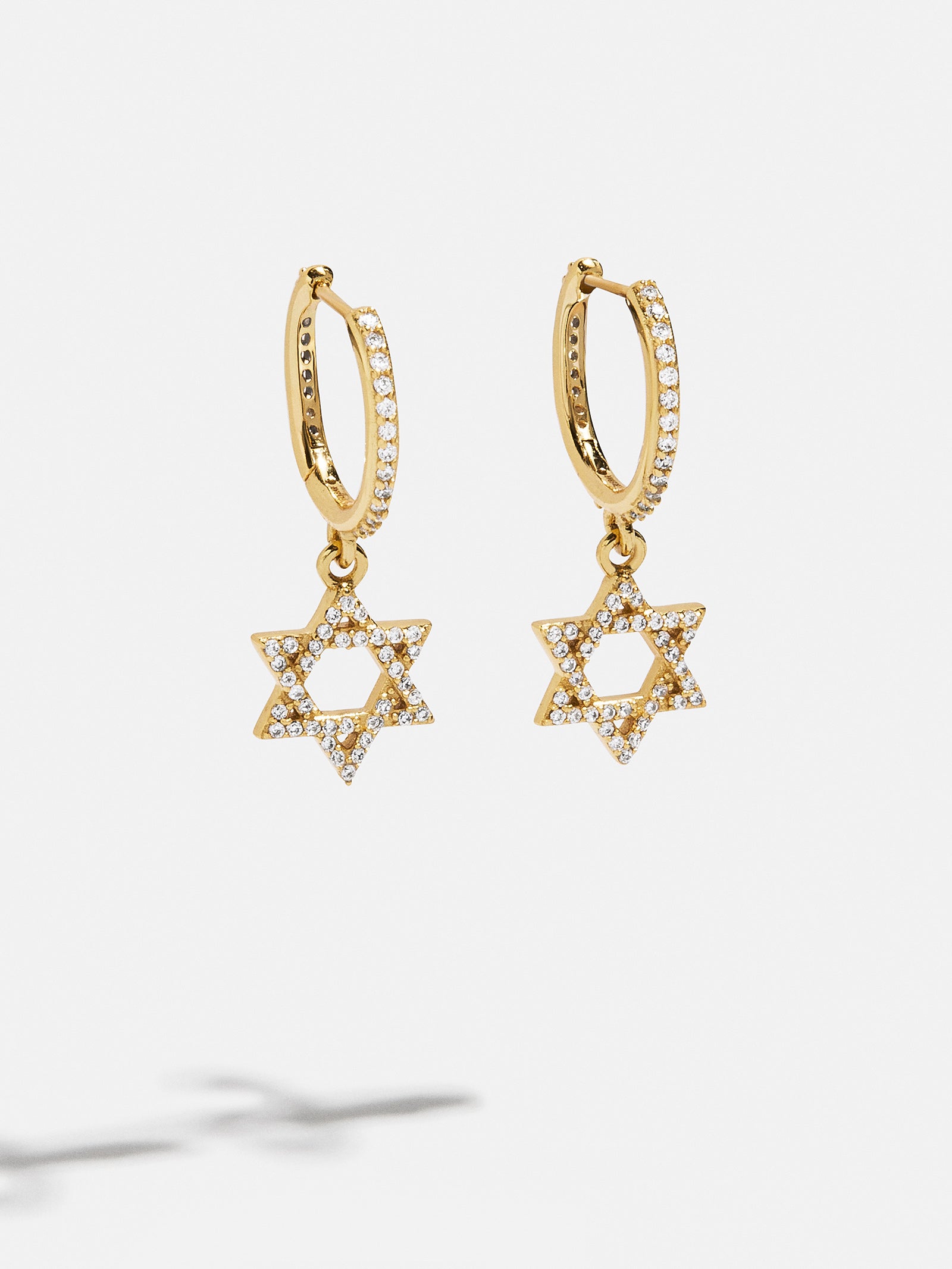 18K Gold Star of David Earrings - Star of David-Blues Comming