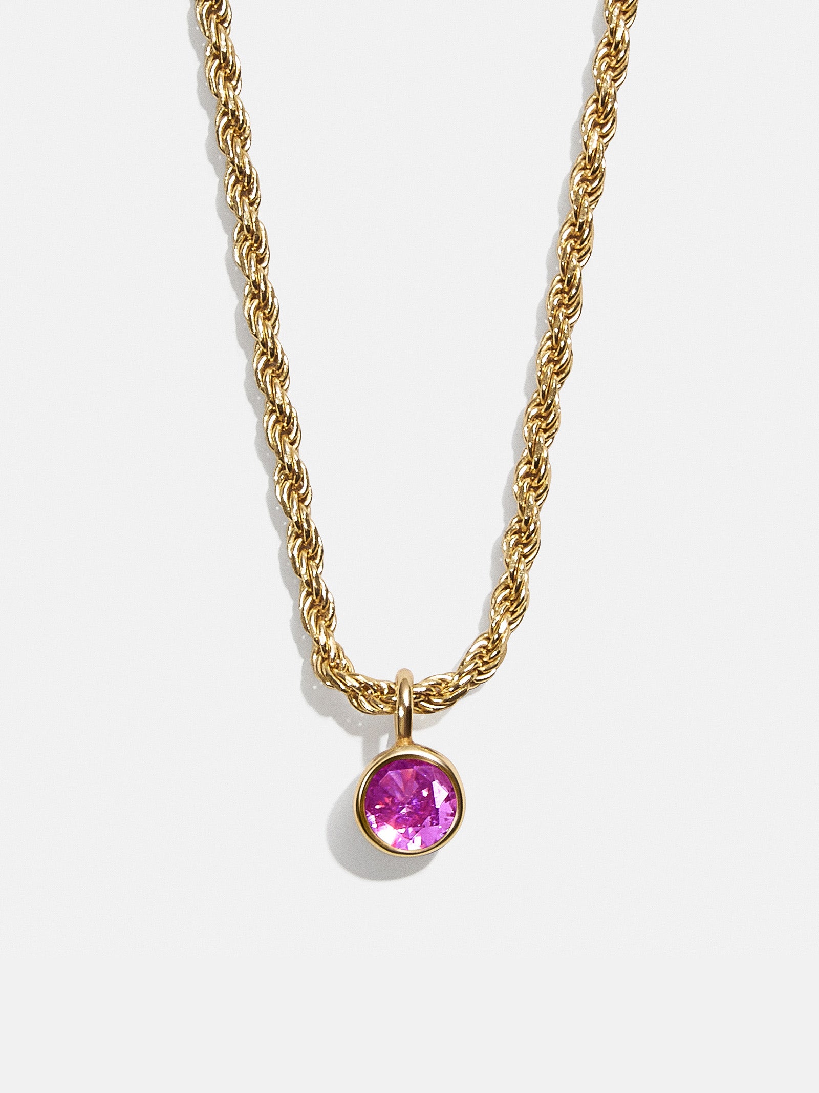 Florence 18K Gold Plated Sterling Silver Birthstone Necklace - Rose-Blues Comming