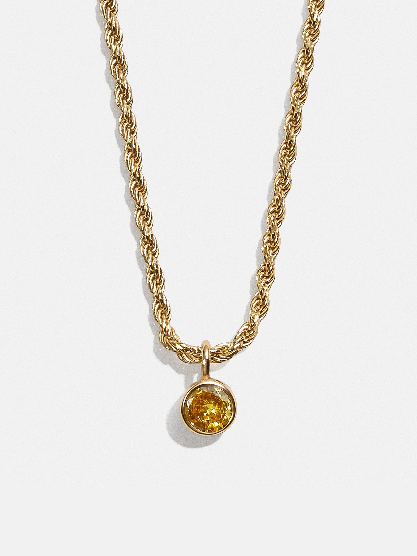 Florence 18K Gold Plated Sterling Silver Birthstone Necklace - Topaz-Blues Comming