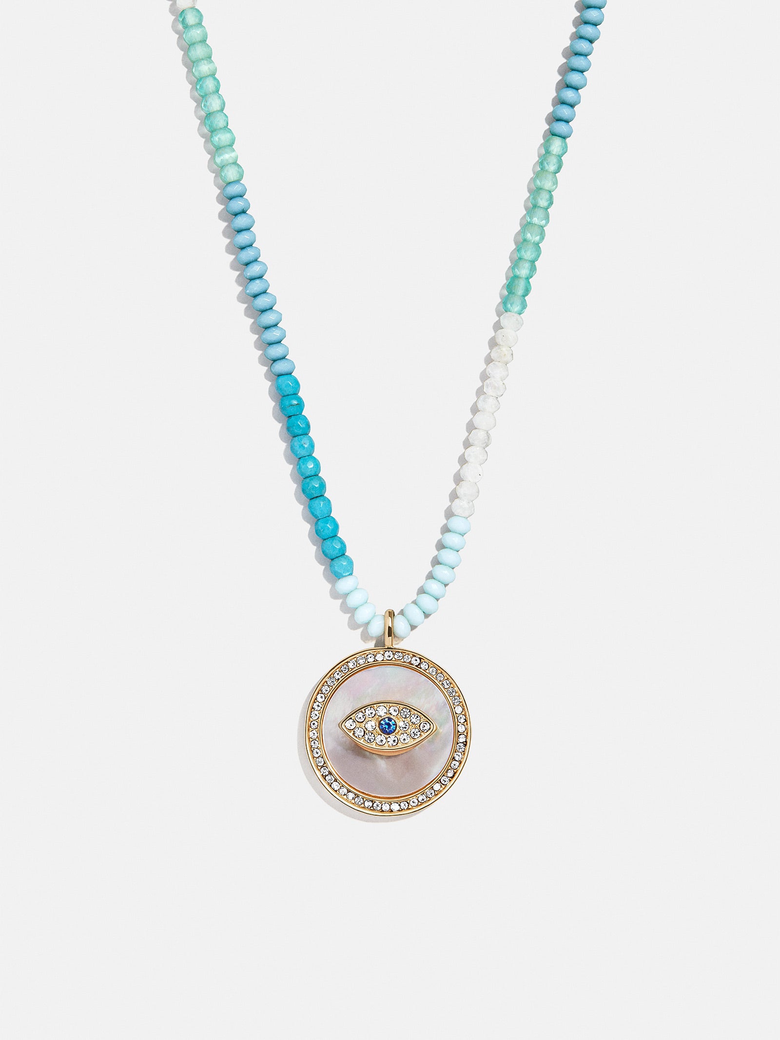 Evil Eye Semi-Precious Necklace - Gold/Blue-Blues Comming