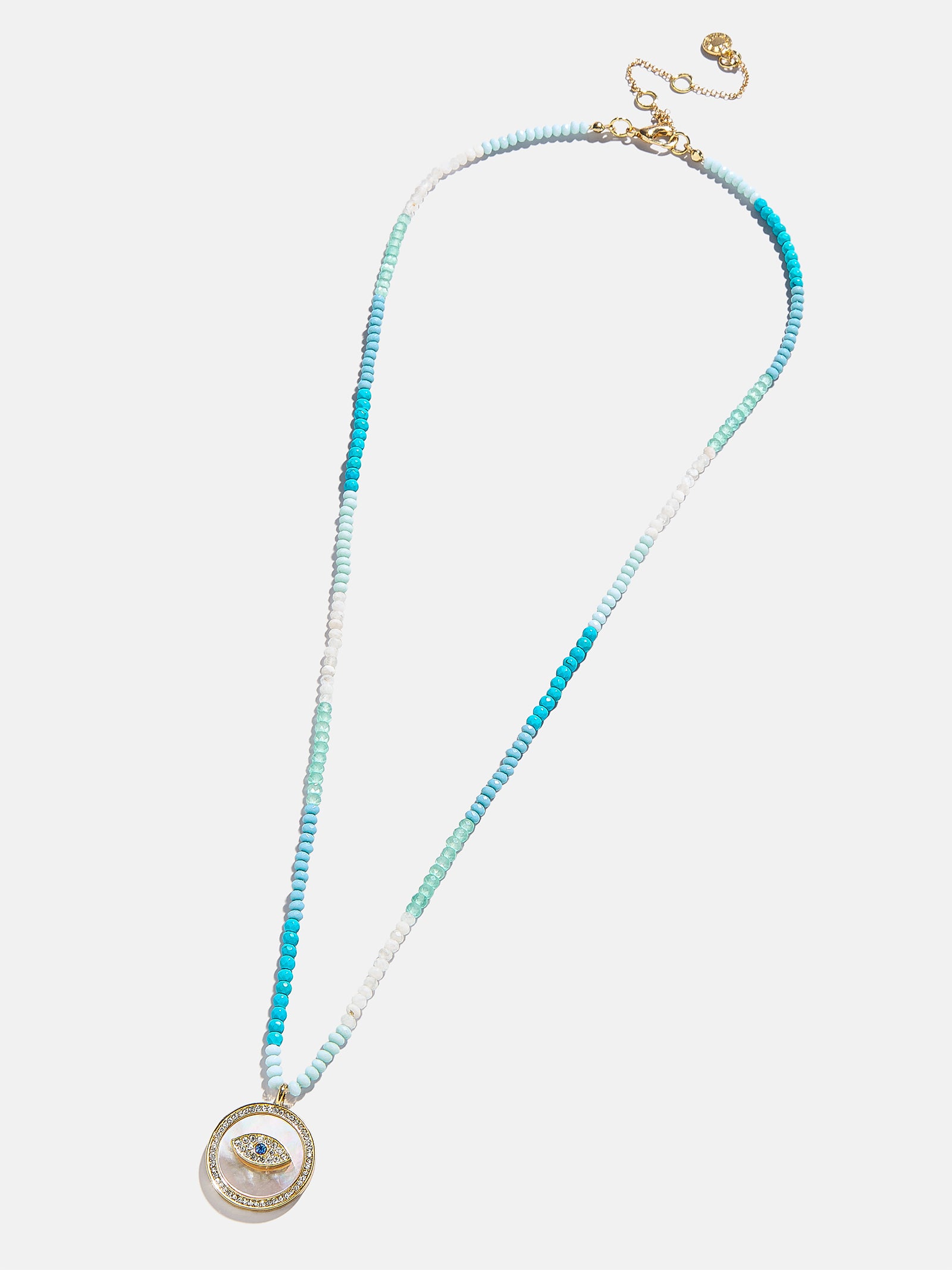 Evil Eye Semi-Precious Necklace - Gold/Blue-Blues Comming