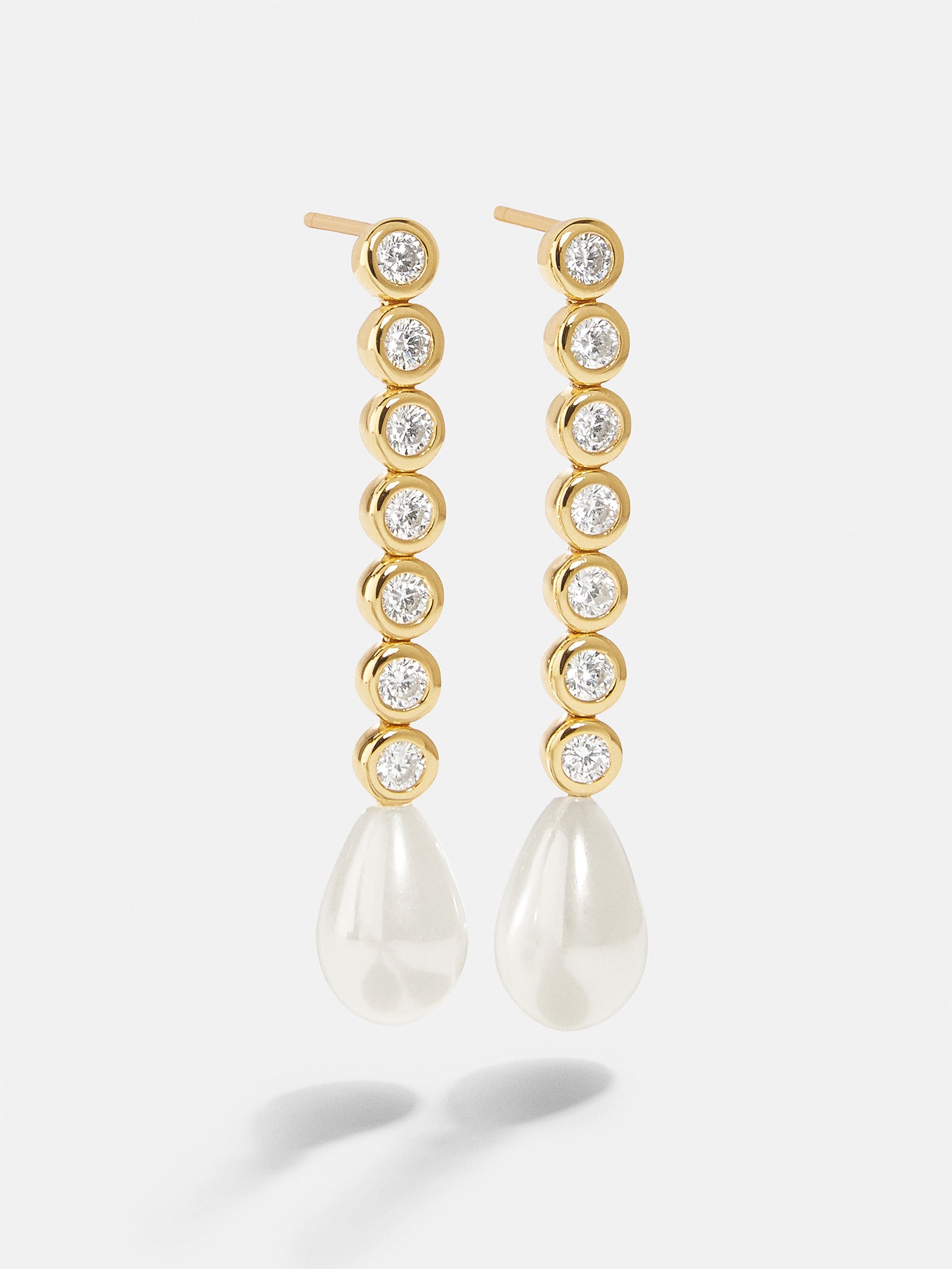 18K Gold Mabel Earrings - Gold/Pavé-Blues Comming