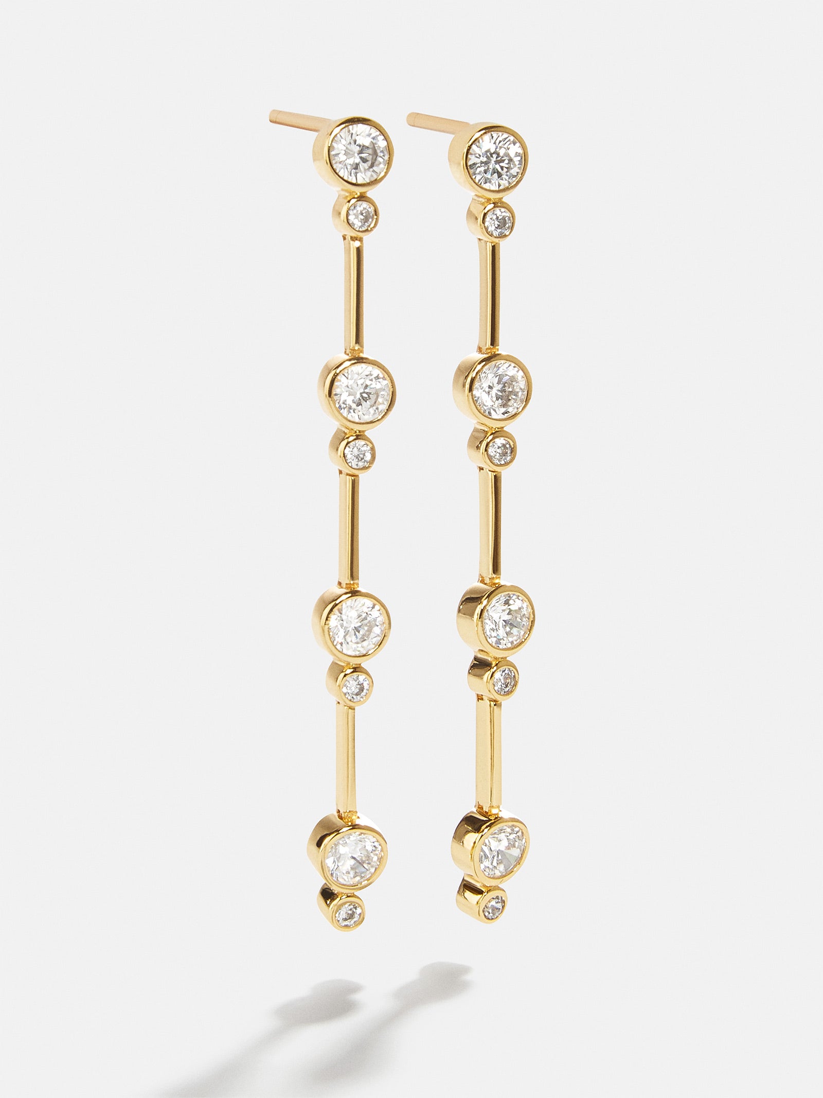 18K Gold Celine Earrings - Gold/Pavé-Blues Comming