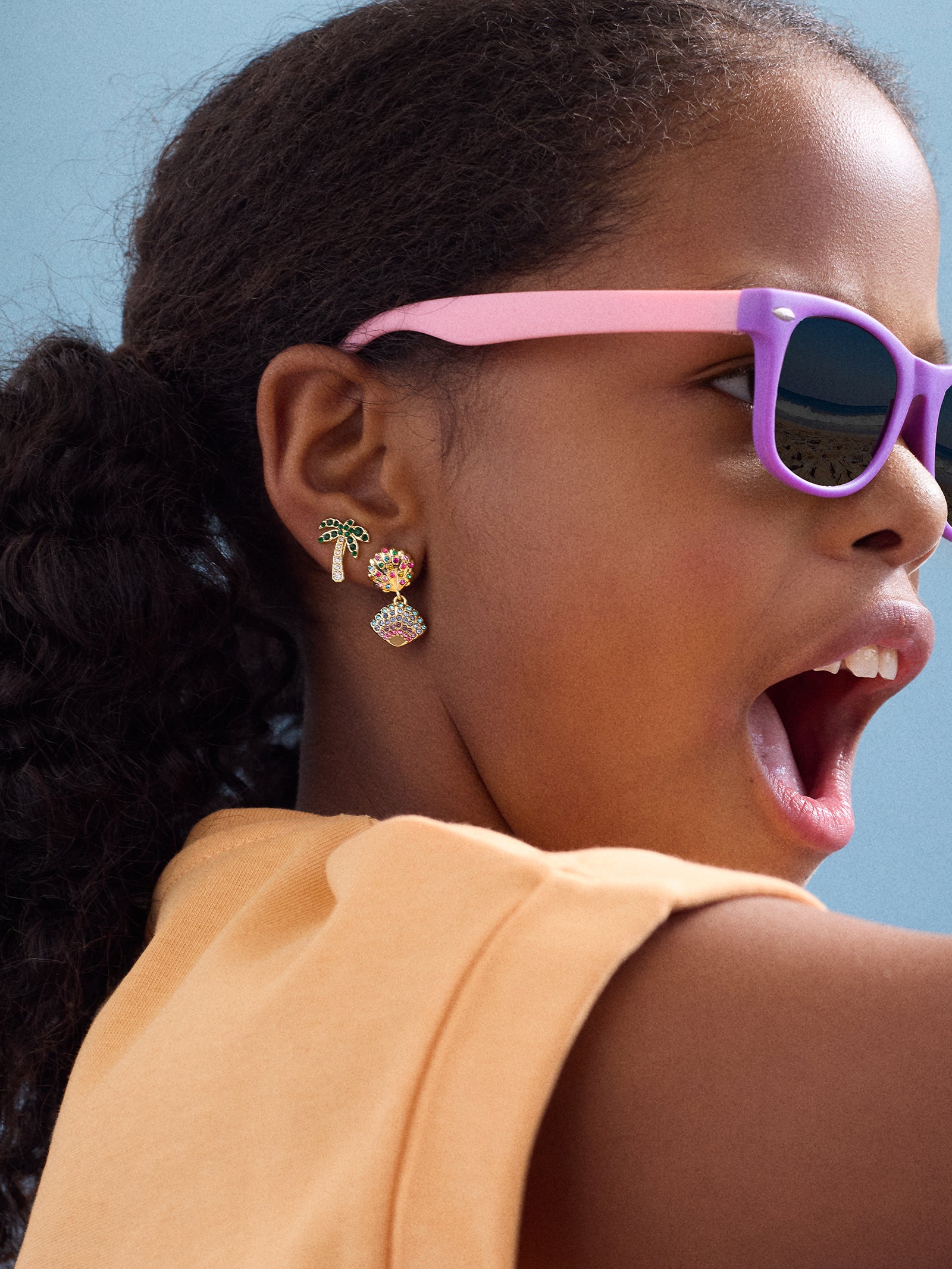 Island Time Kids' Earring Set - Seashell-Blues Comming