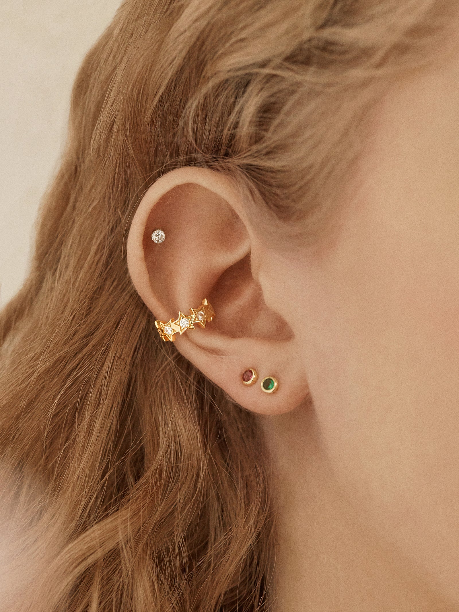 18K Gold Star Ear Cuff - Star-Blues Comming