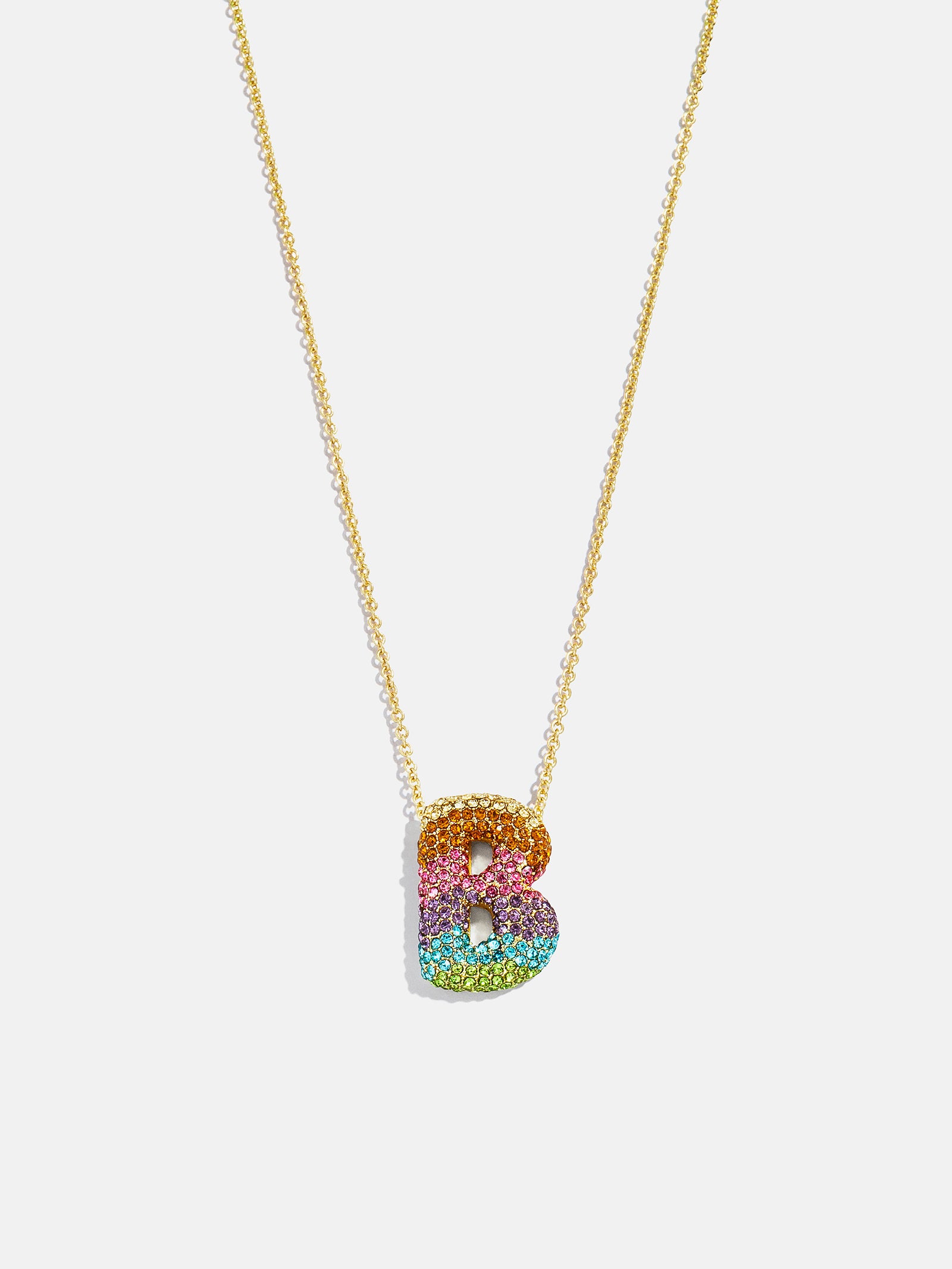 Kids' Bubble Initial Necklace - Multi-Blues Comming