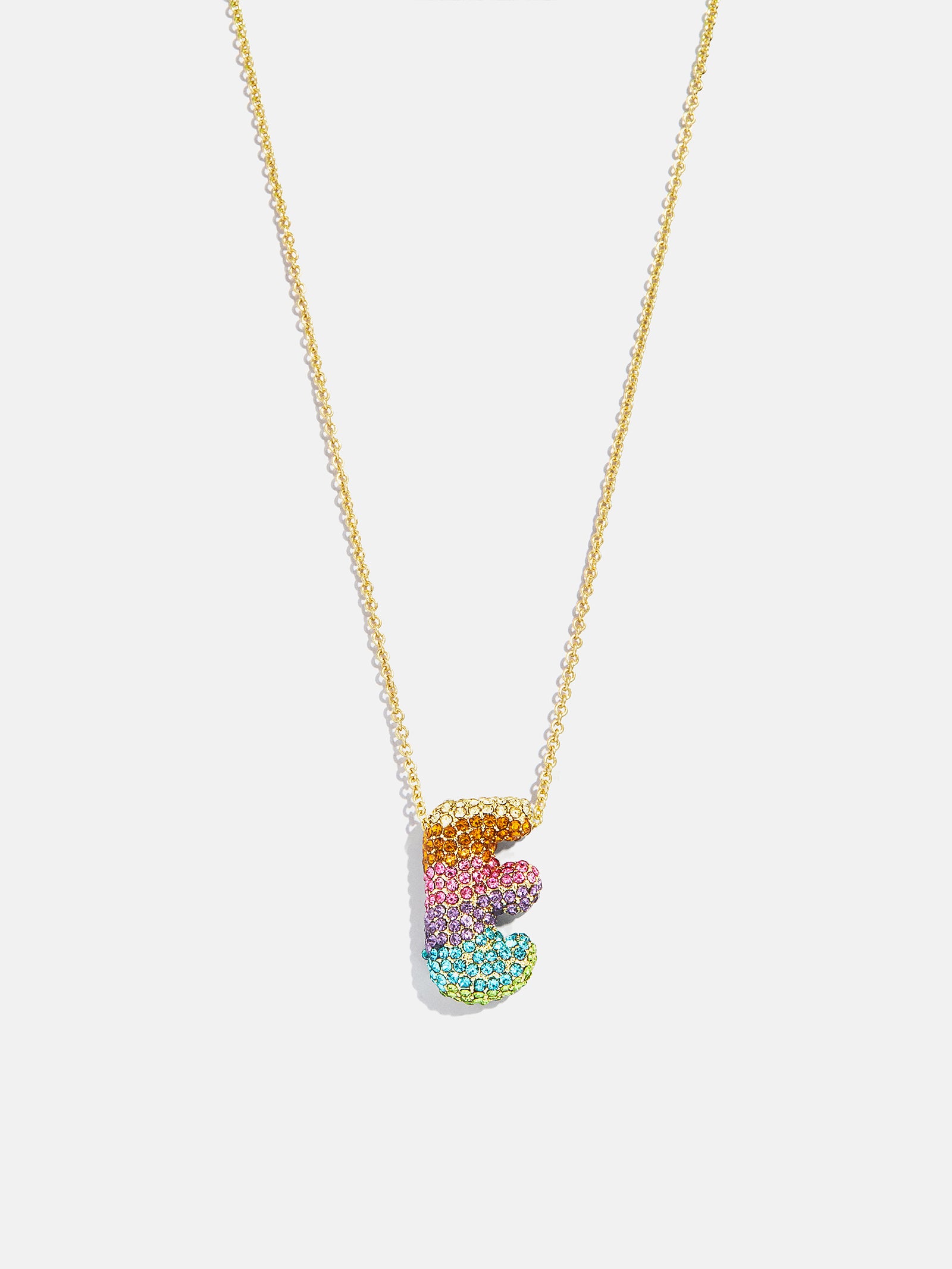 Kids' Bubble Initial Necklace - Multi-Blues Comming