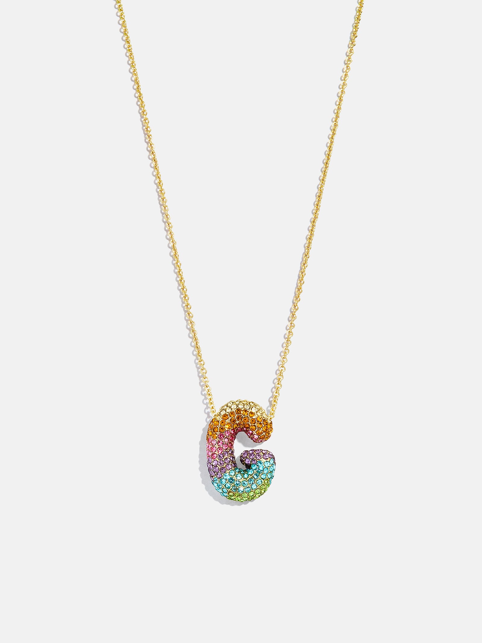 Kids' Bubble Initial Necklace - Multi-Blues Comming