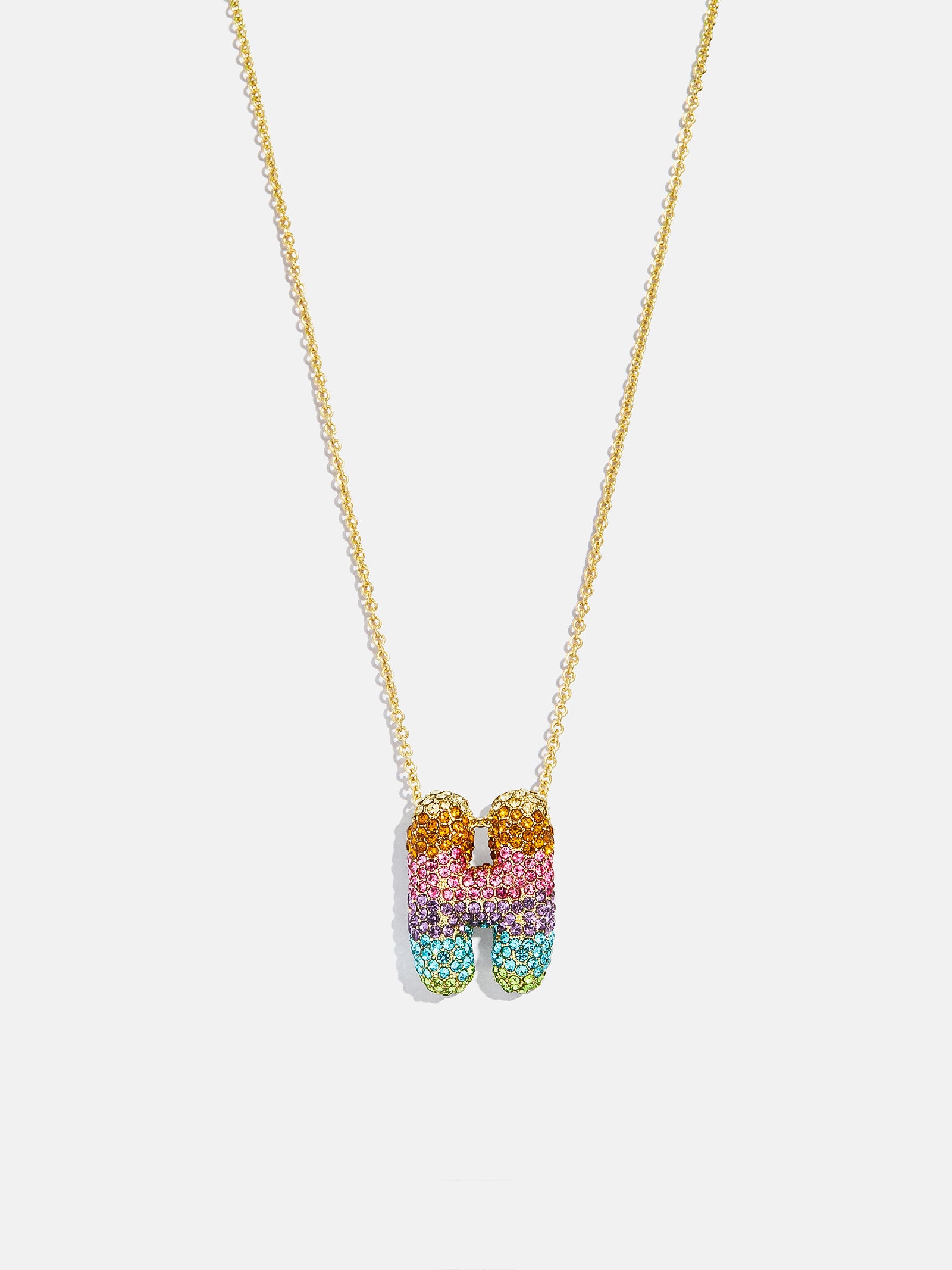 Kids' Bubble Initial Necklace - Multi-Blues Comming